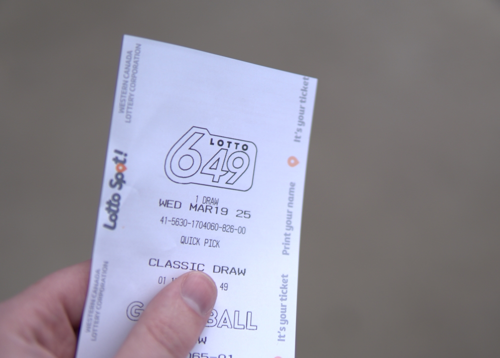 A lotto 6/49 ticket from march 20.