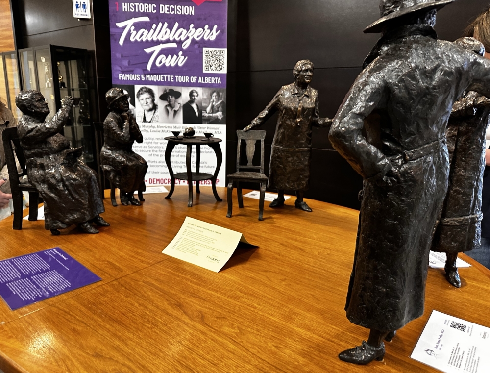 Bronze statues of the Famous Five.