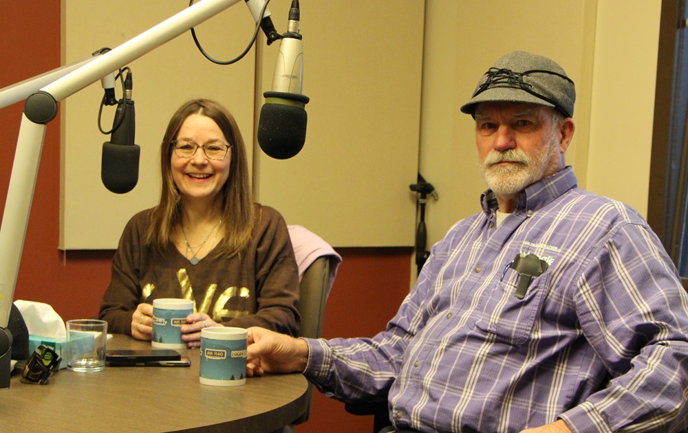 Rowan House's executive director Linette Soldan with Terry Grant, also known as Mantracker.