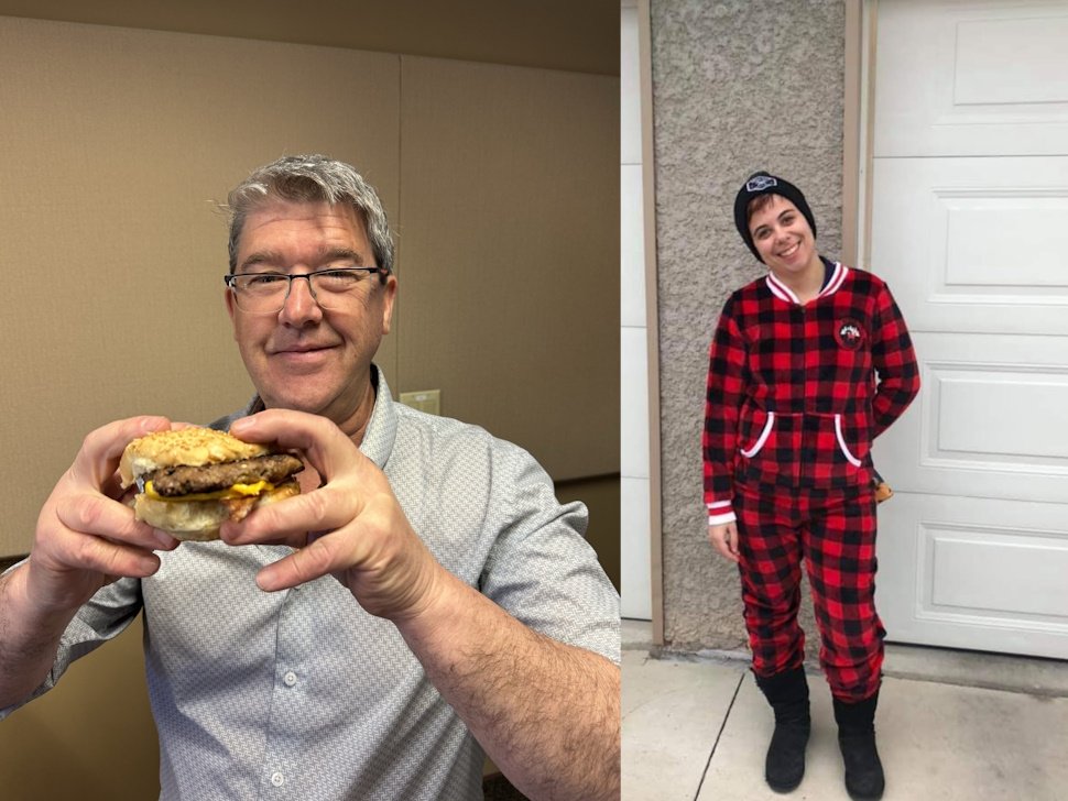 Bryan Bartel with the Tasha Burger 