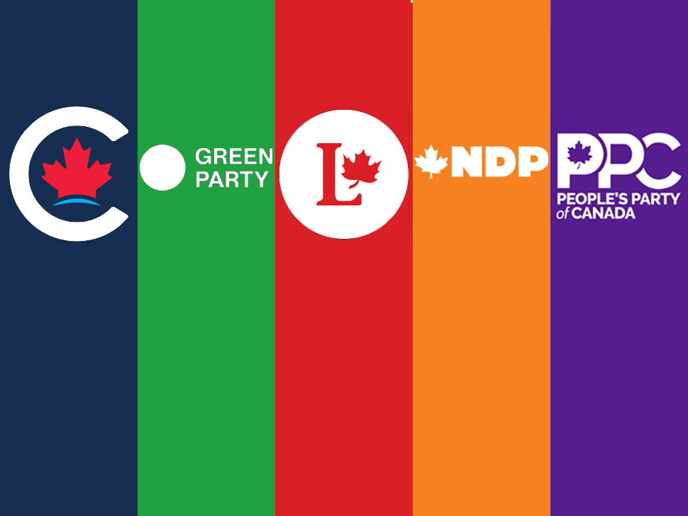 composite image of federal election party logos