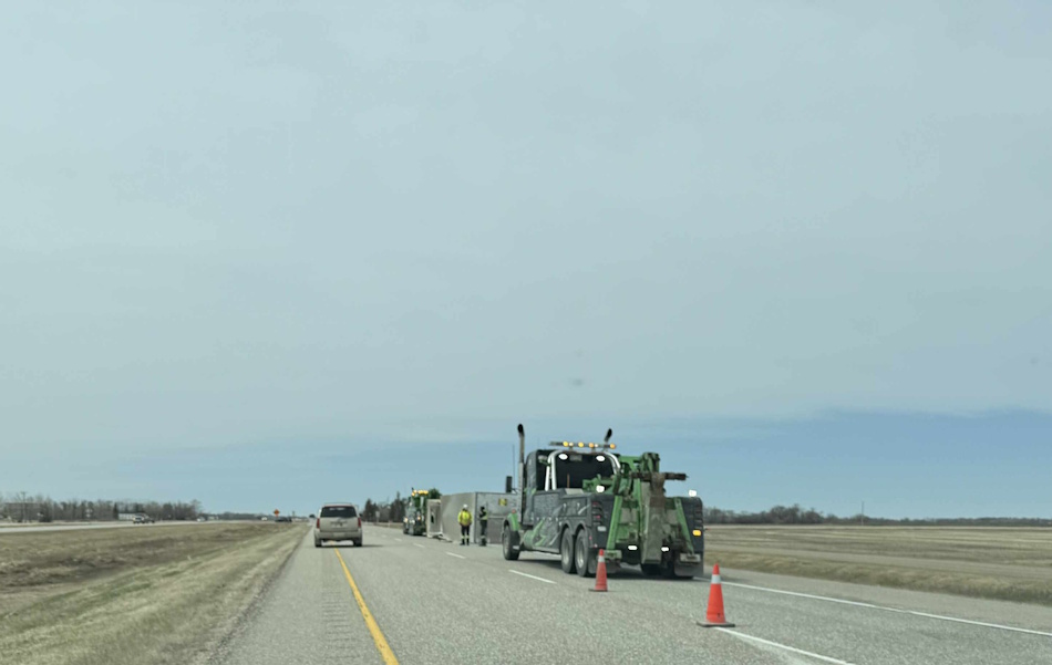 A photo from westbound Highway 1 near 42 Rd W