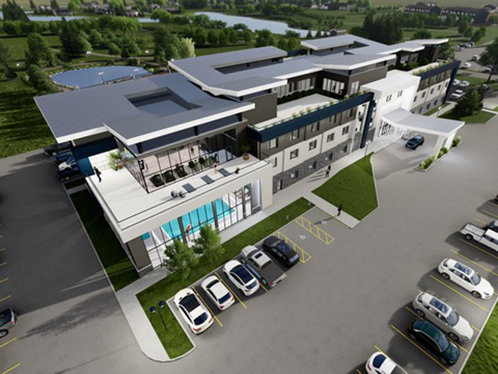 Blue Crescent Hotel artists rendition provided by Steel Creek Developers