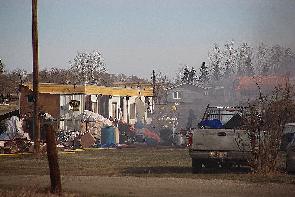 Chestermere Fire Services is on the scene at a structure fire on Township 241A.