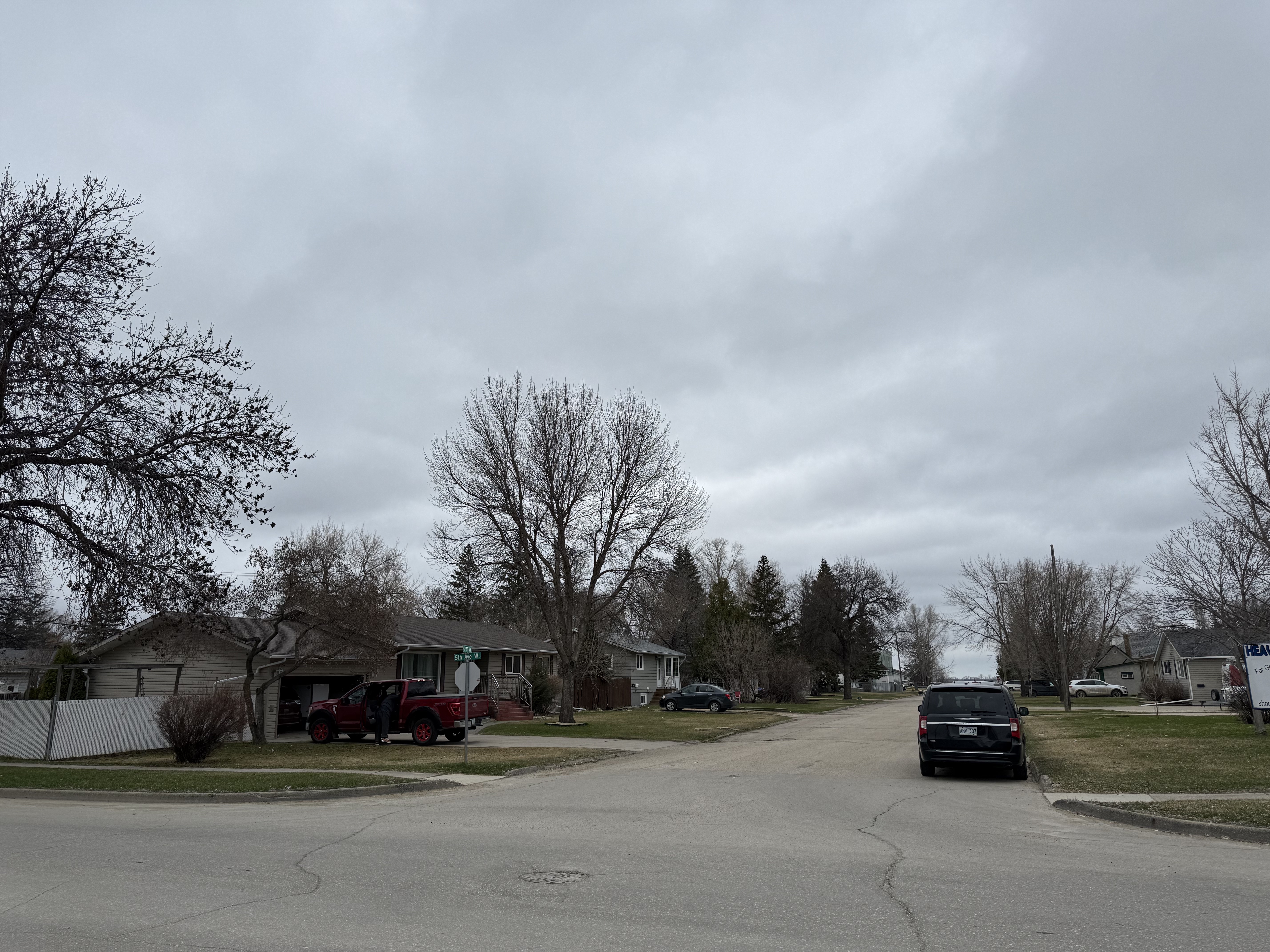 Cloudy skies seen on Sunday morning in Portage