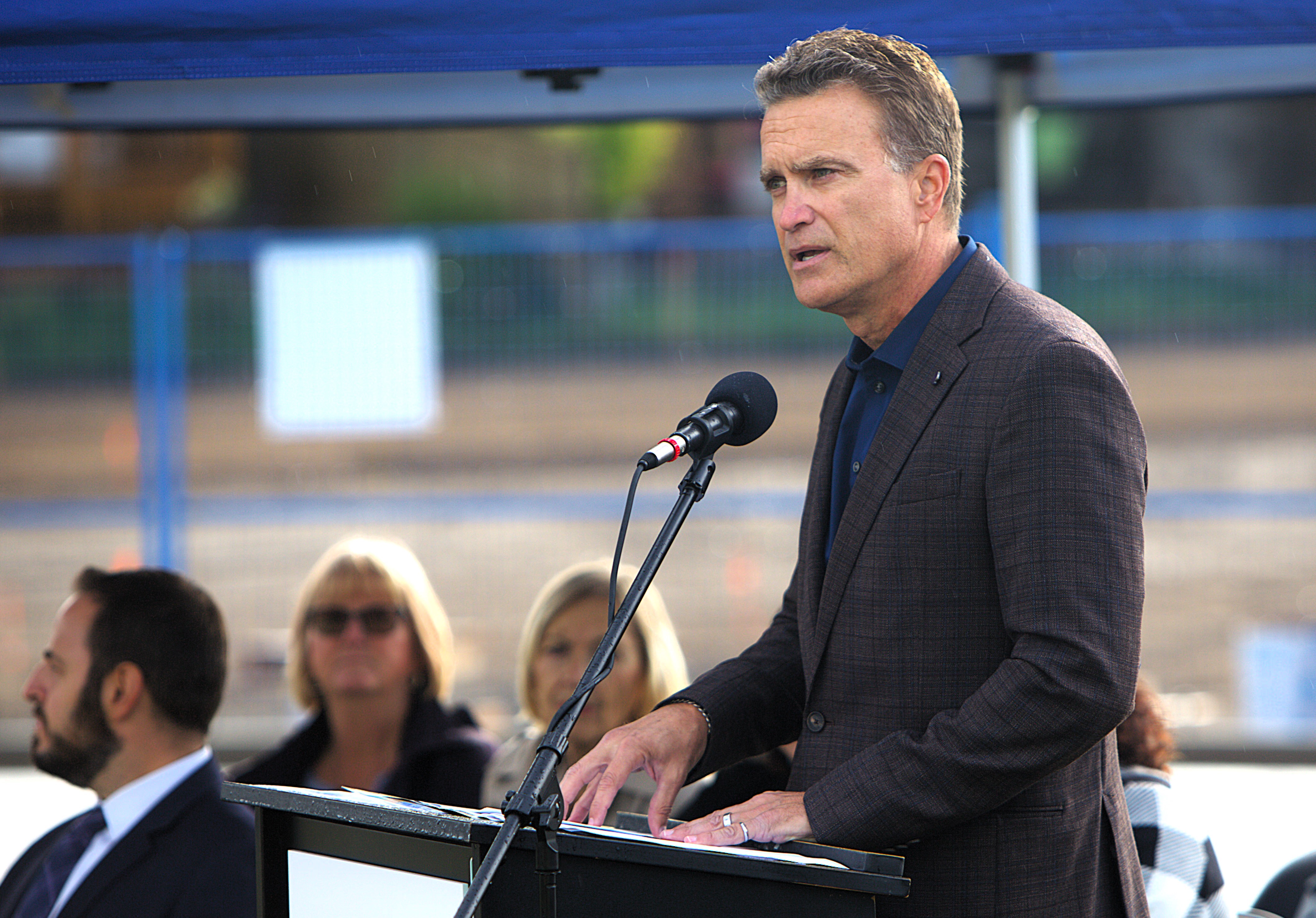Peter Guthrie BVHS sod turning