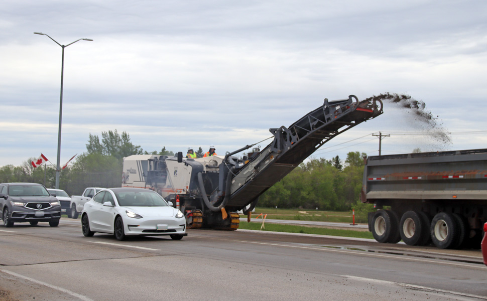 Construction crews along Highway 12