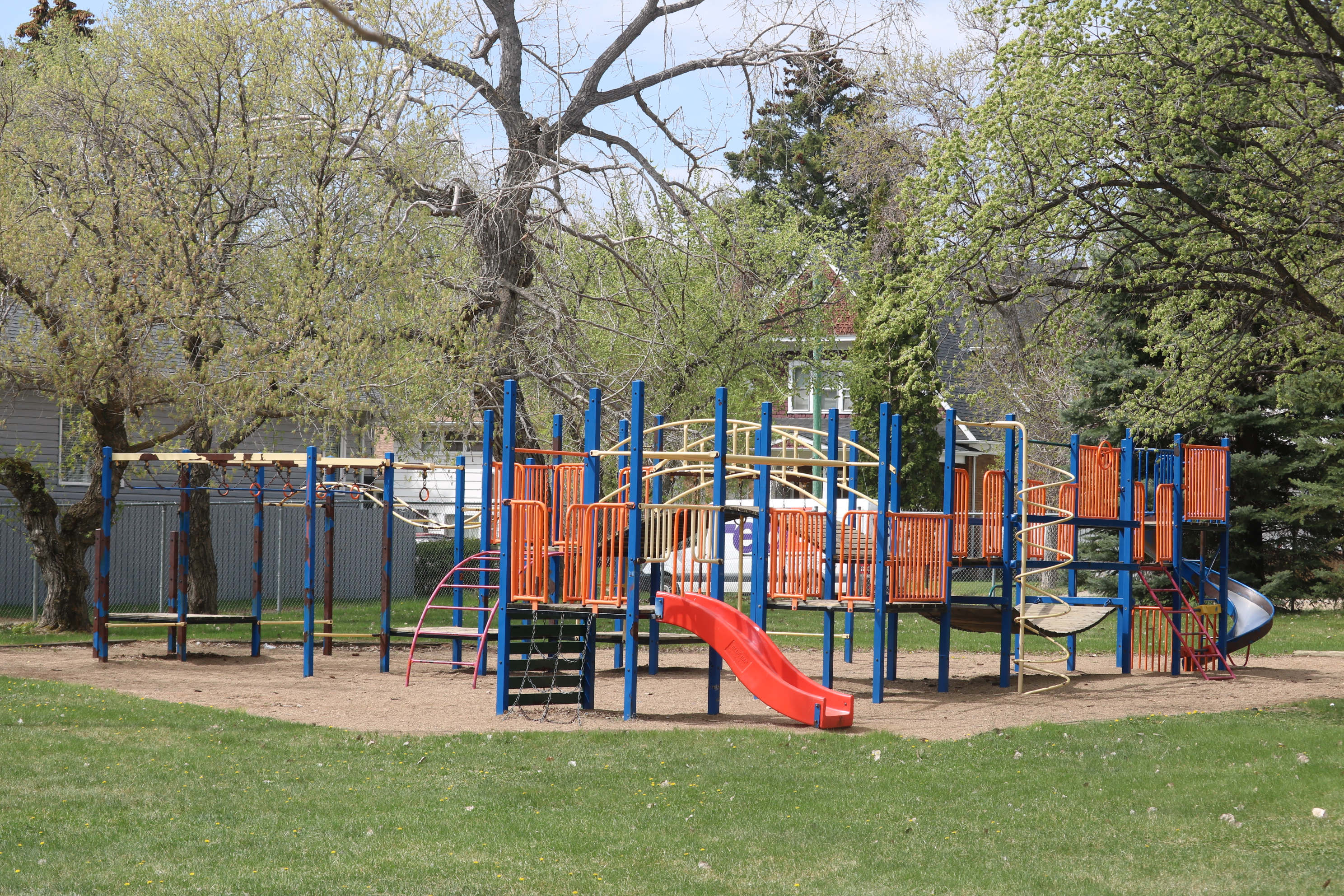 Playground structure at Knights of Columbus Park