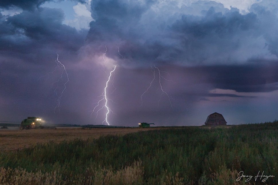 Combines and lightning