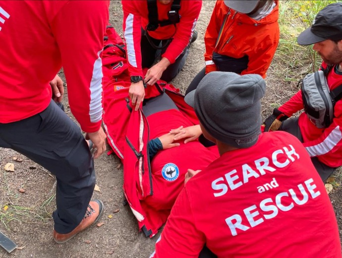 Cochrane search and rescue mock emergency