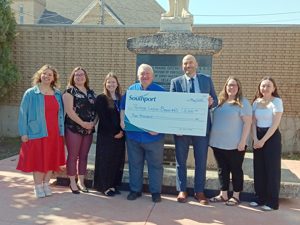 portage legion cenotaph donation