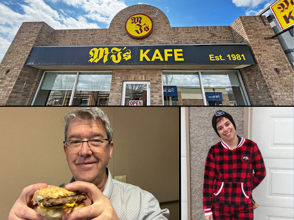 Bryan Bartel (bottom left) owner of MJ's and uncle to Tasha Wiese (bottom)  overwhelmed by community support in successful fundraiser for Wiese on Wednesday.