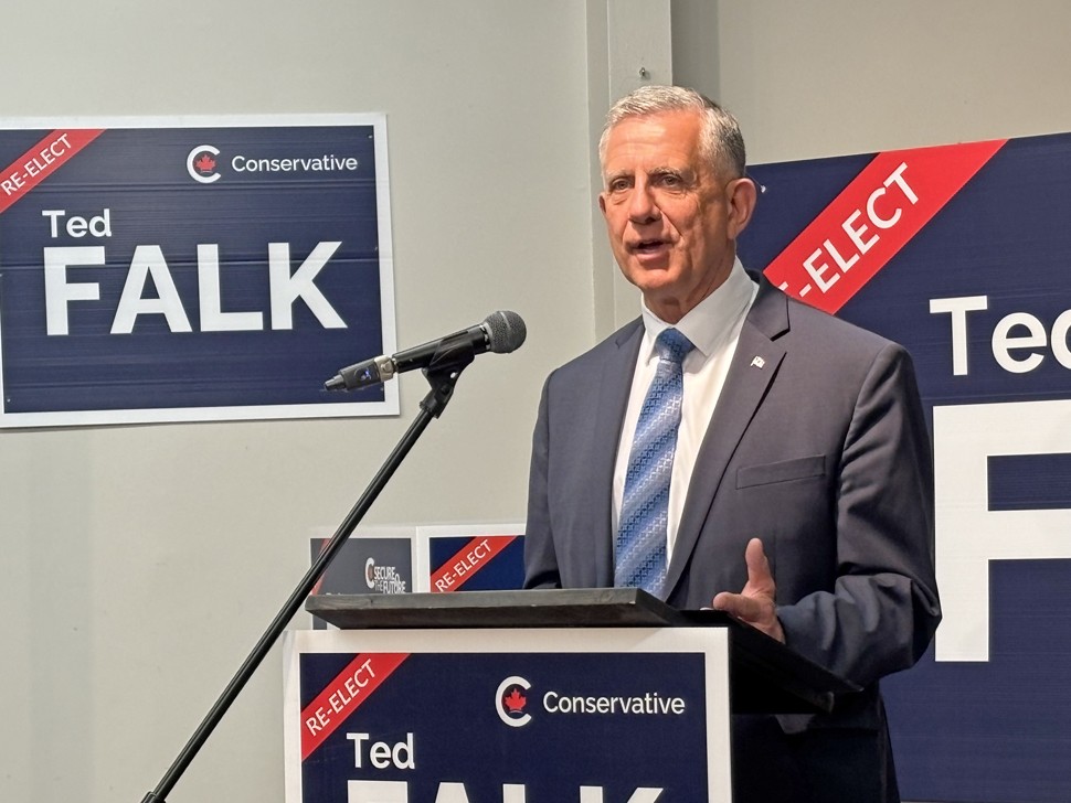 Provencher MP Ted Falk on election night
