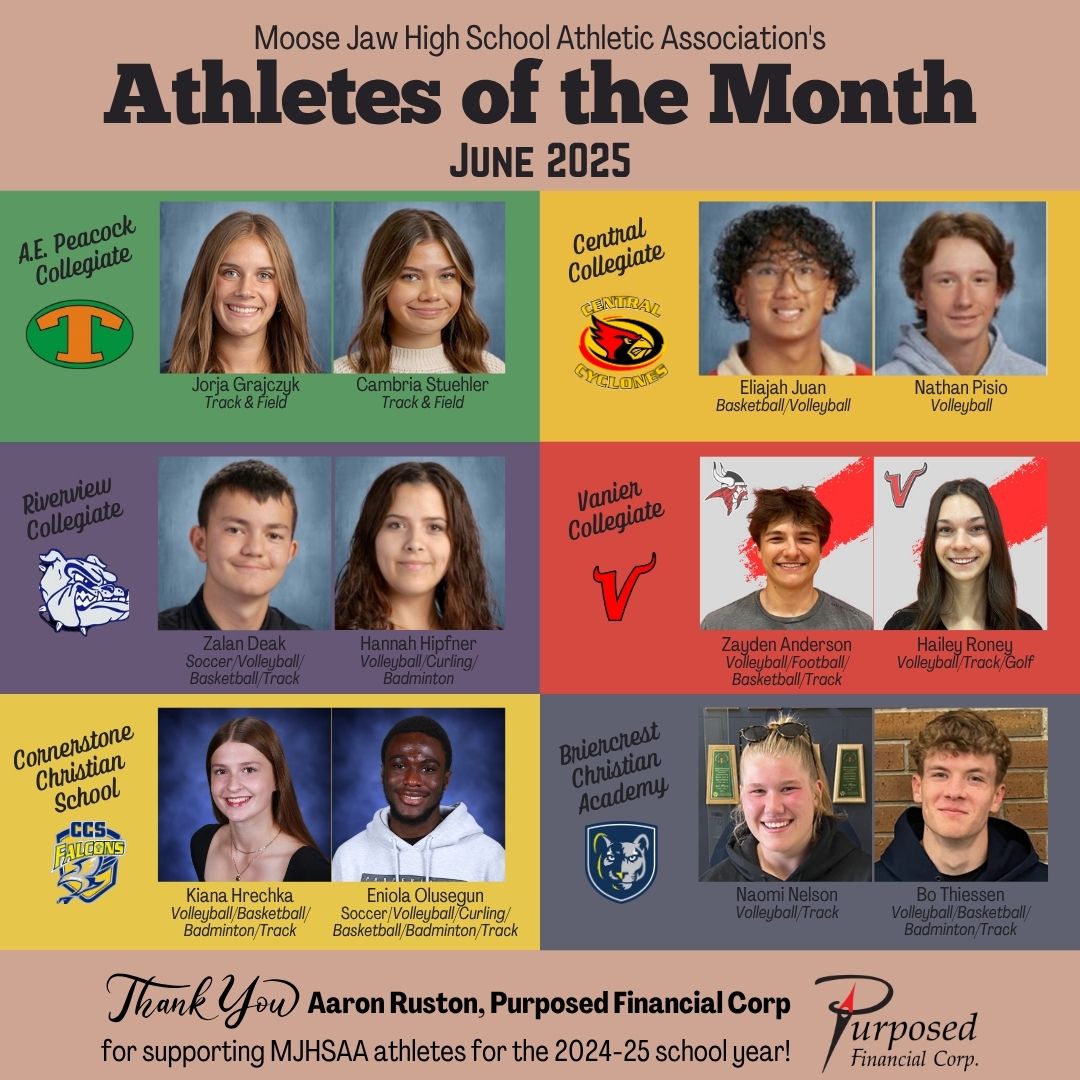June 2025 athletes of the month 