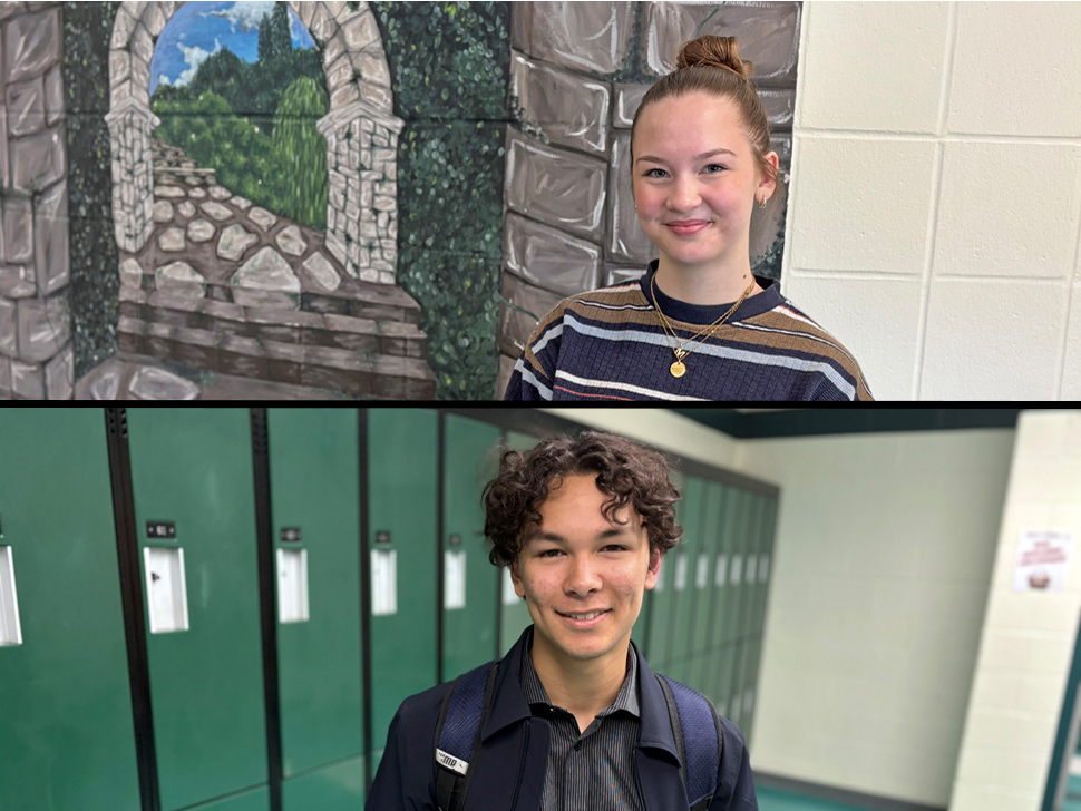Ecole Real Berard class of 2025 valedictorians, Sophie Nayet (top) and Raphael Atteline (bottom)