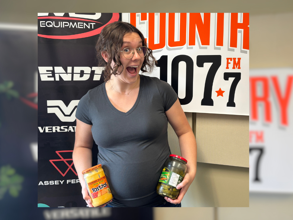 Daisy Woelk  showing off some stereotypical pregnancy cravings
