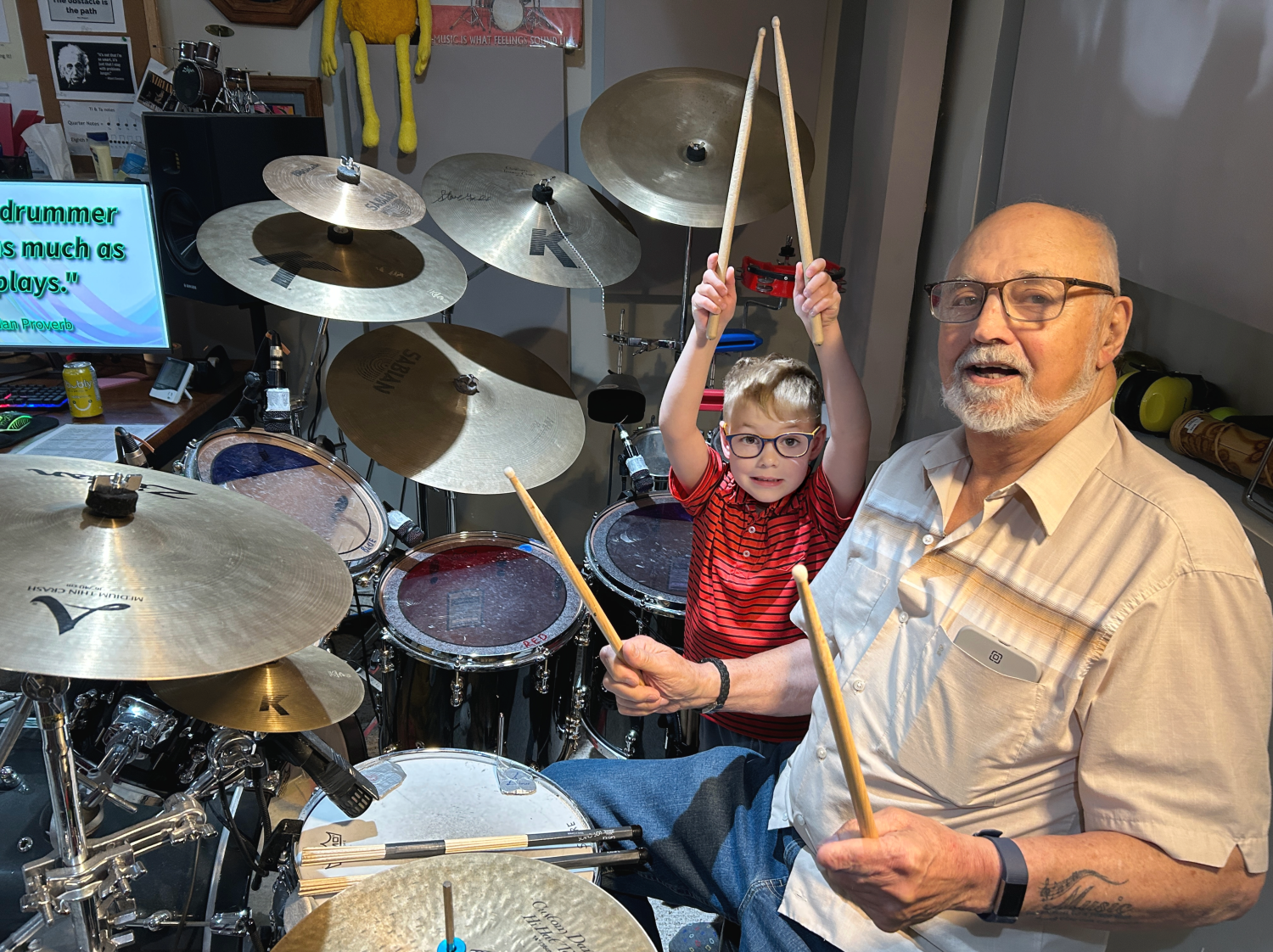 Thomas Smith and Howard Kelly drummers