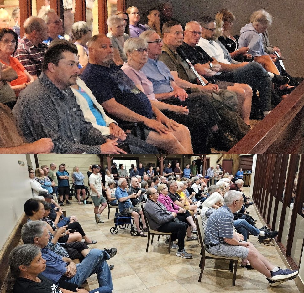 overflowing crowd combined