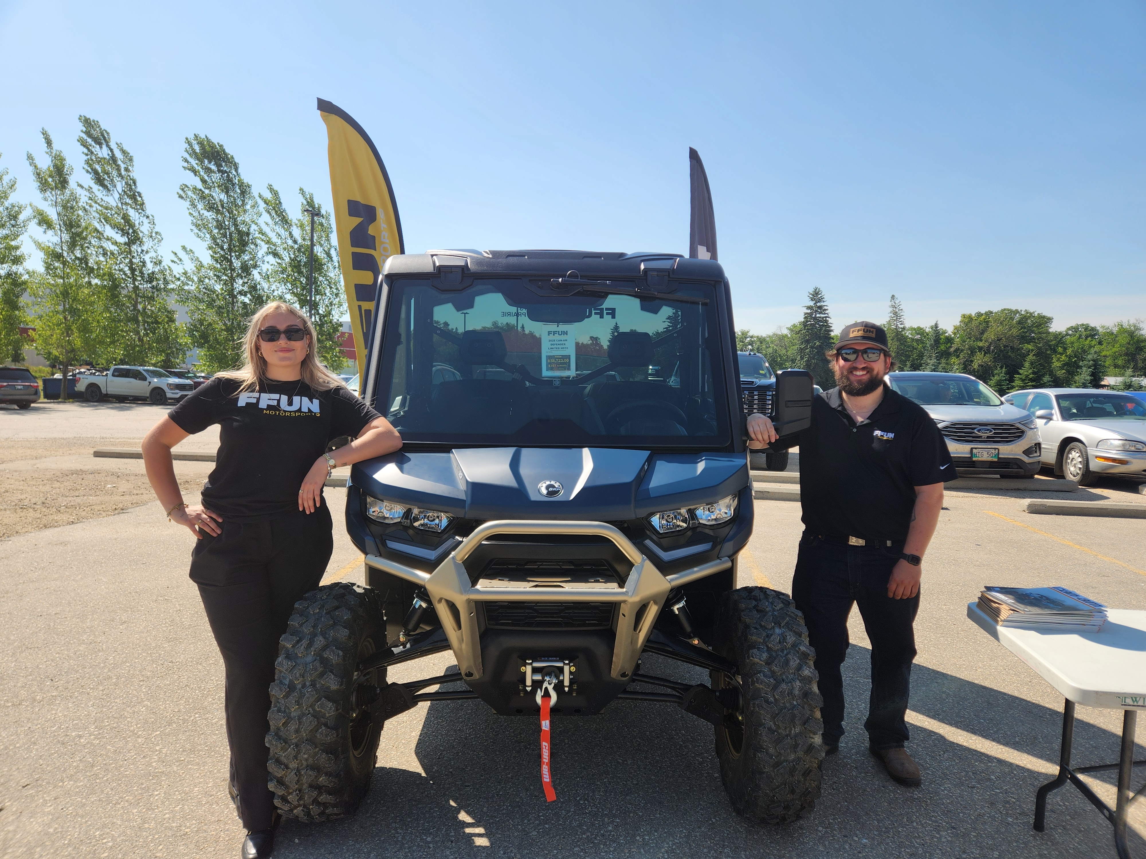 FFUN Motorsports set-up with a awesome 4-wheeler to show off.  PortageOnline/ Tristen Sokolosky