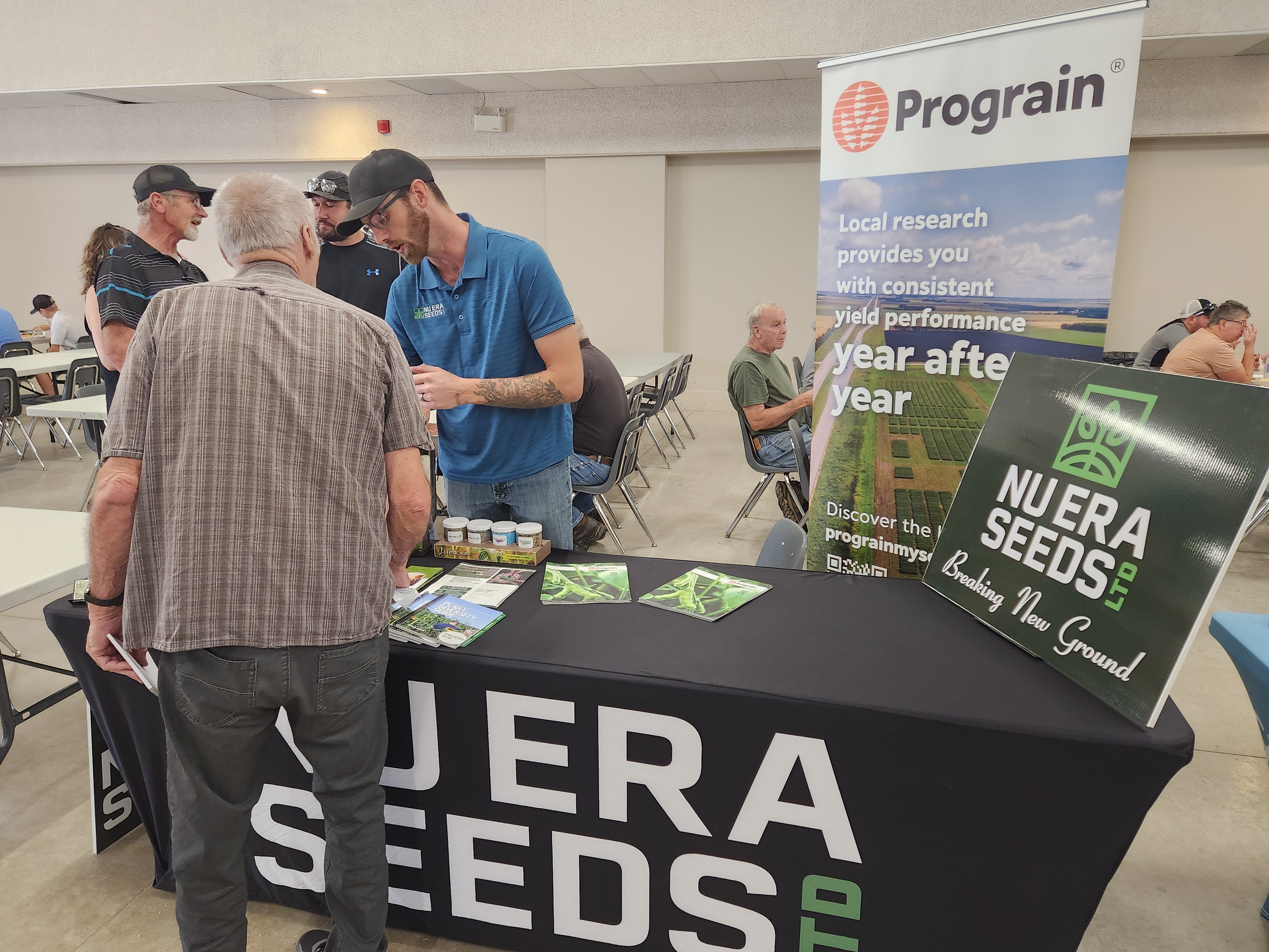 Nu Era Seeds, had their table set-up with displays of their product.  PortageOnline/ Tristen Sokolosky