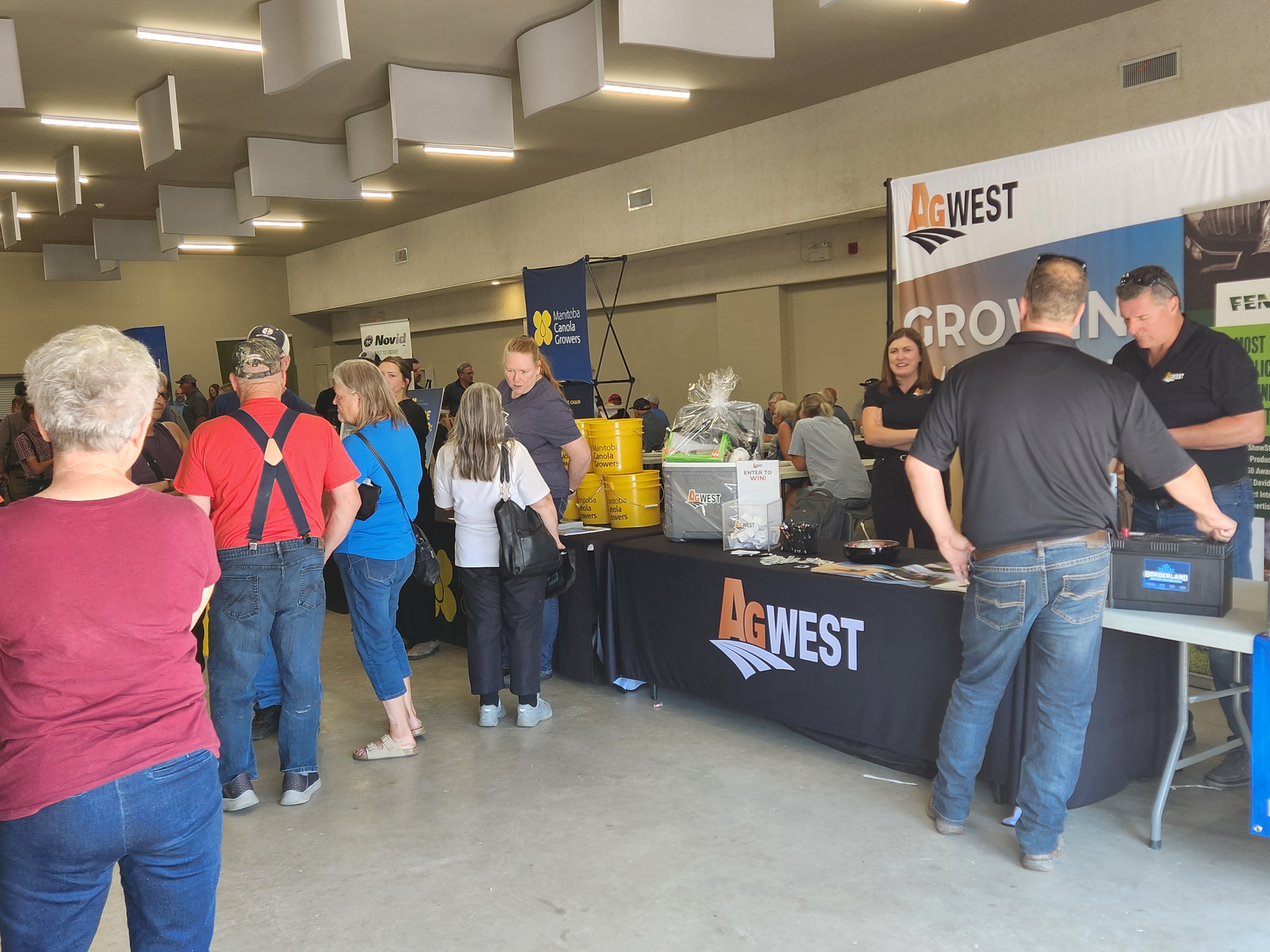 Sponsors were set-up inside and outside MNP, for people to check out what their companies are about.  PortageOnline/ Tristen Sokolosky