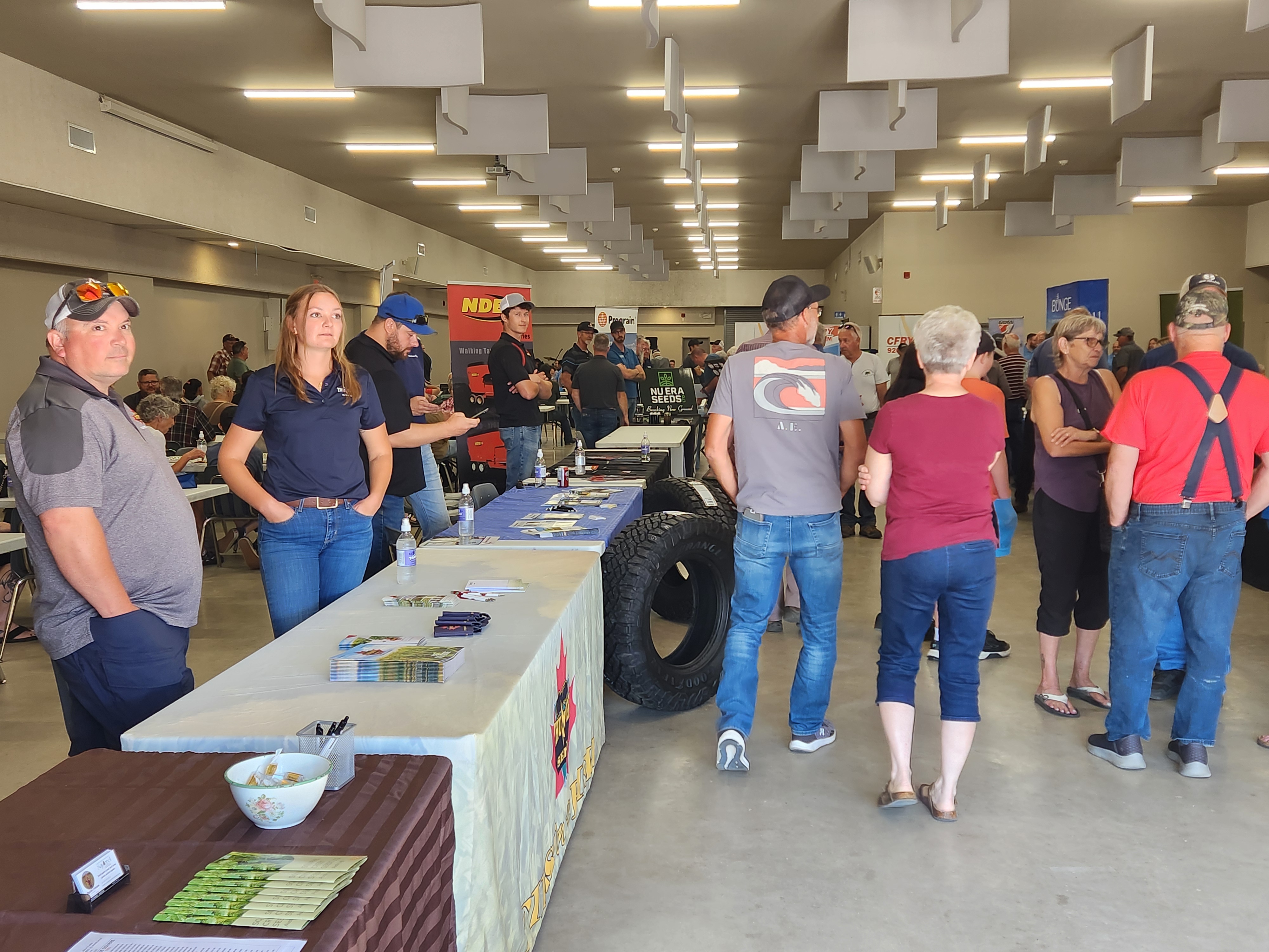 Sponsors were set-up inside and outside MNP, for people to check out what their companies are about.  PortageOnline/ Tristen Sokolosky