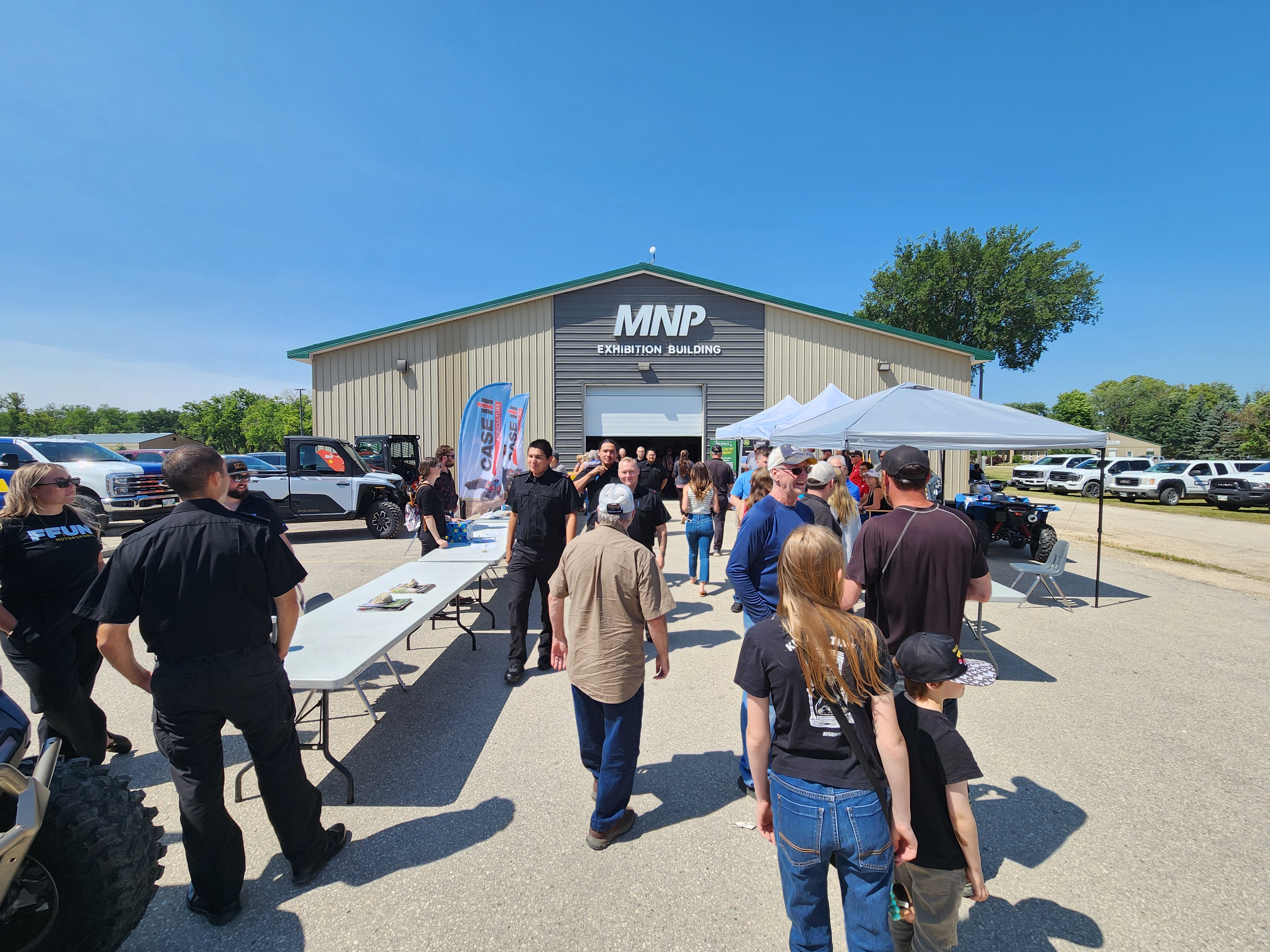 Farmers and anyone who wanted to come to the lunch, slowly started showing up.   PortageOnline/ Tristen Sokolosky