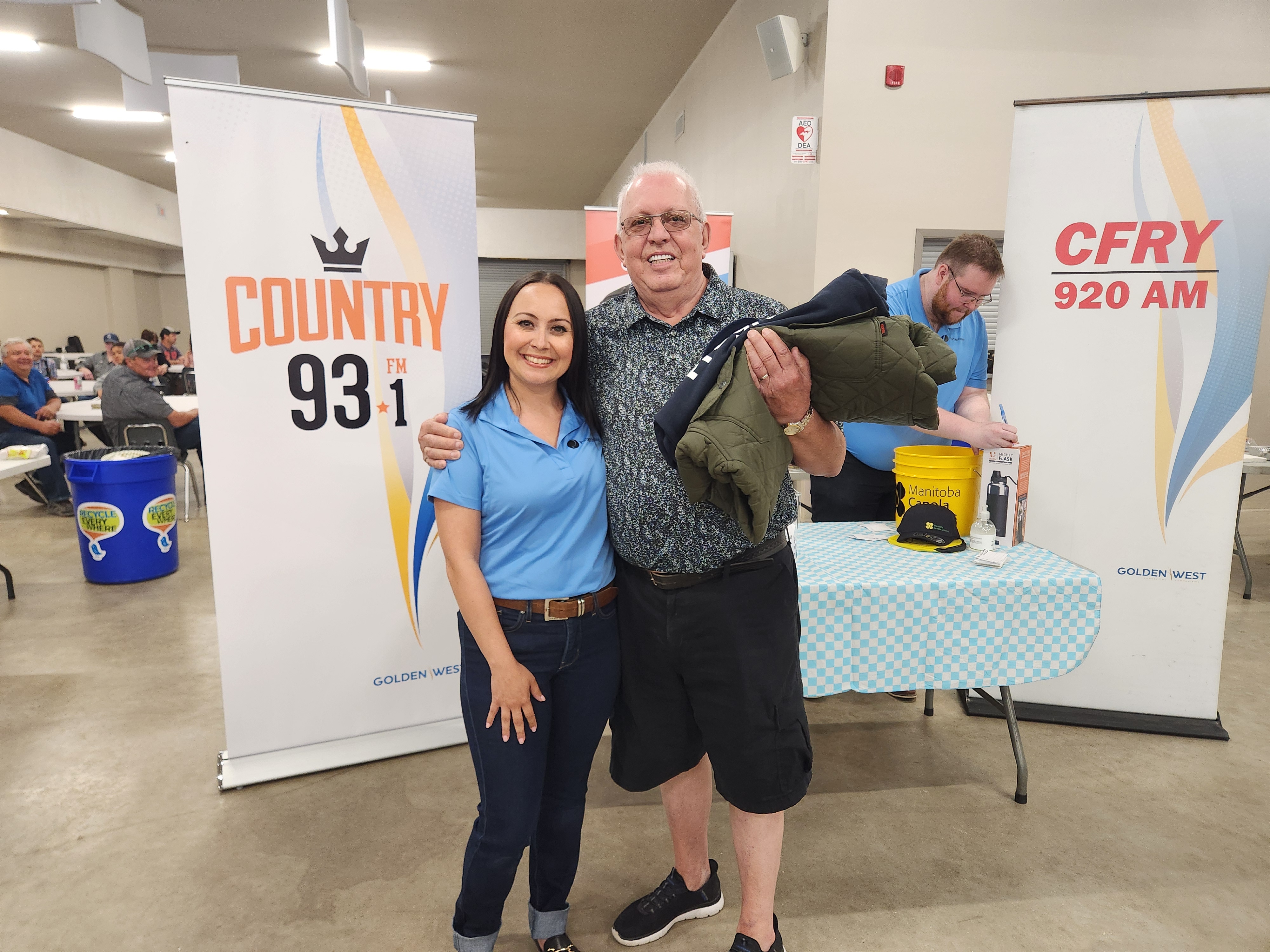 Prizes to all the winners from the CFRY and Country 93 draw.  PortageOnline/ Tristen Sokolosky