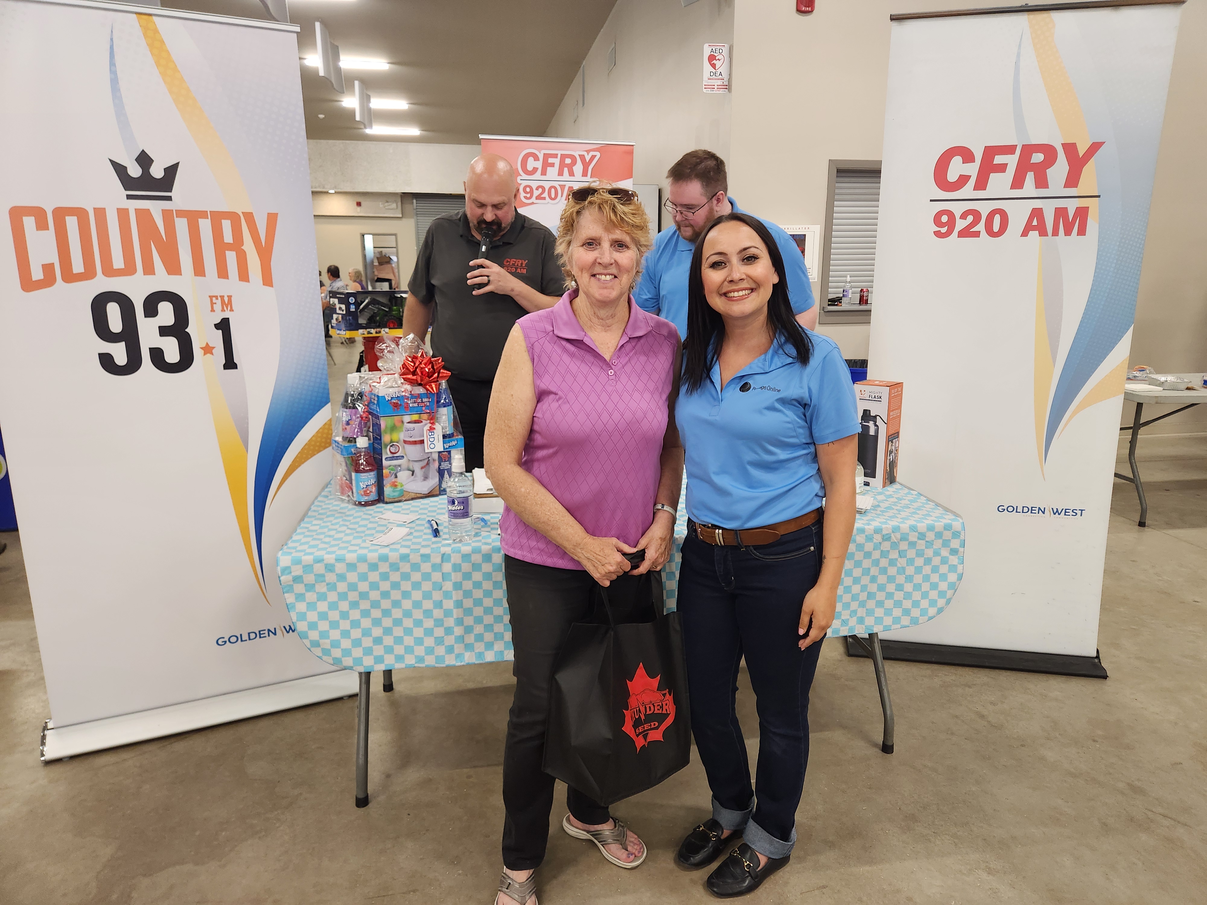 Prizes to all the winners from the CFRY and Country 93 draw.  PortageOnline/ Tristen Sokolosky