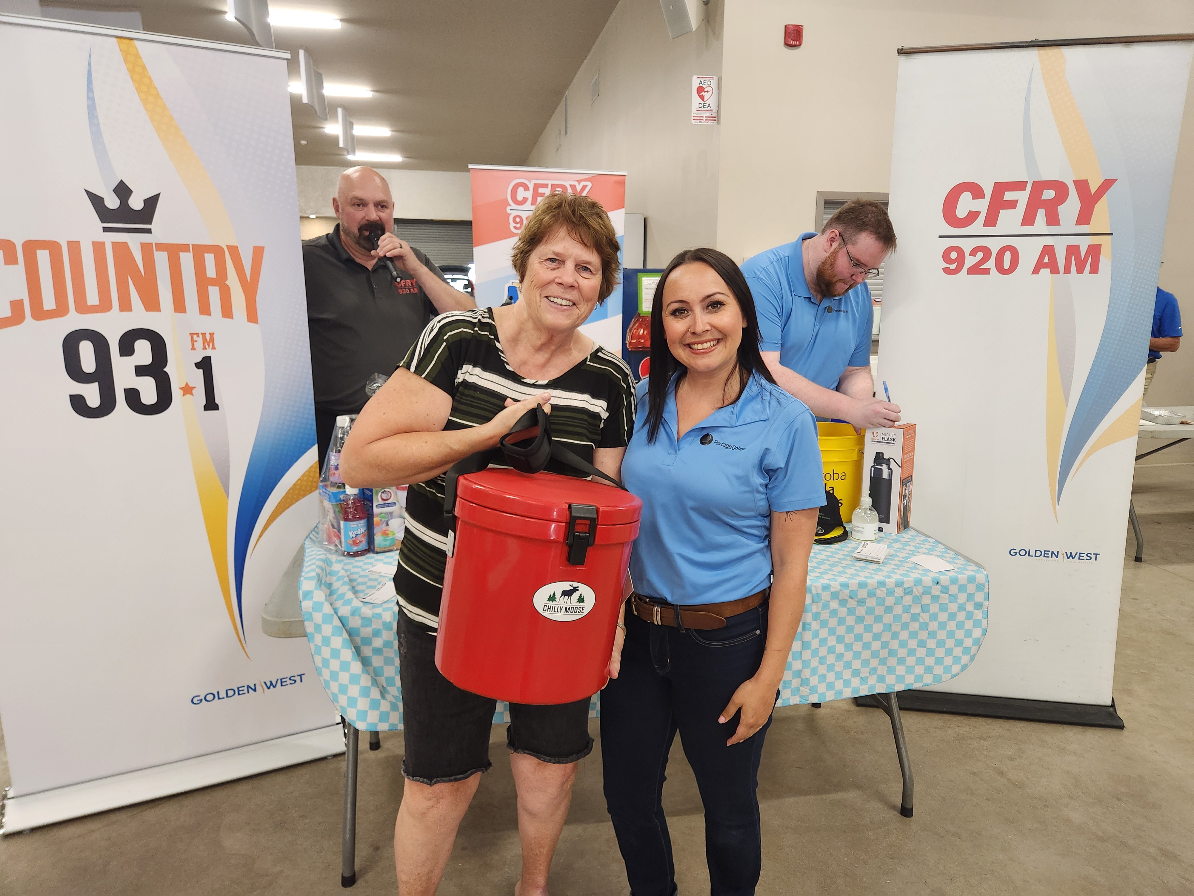 Prizes to all the winners from the CFRY and Country 93 draw.  PortageOnline/ Tristen Sokolosky