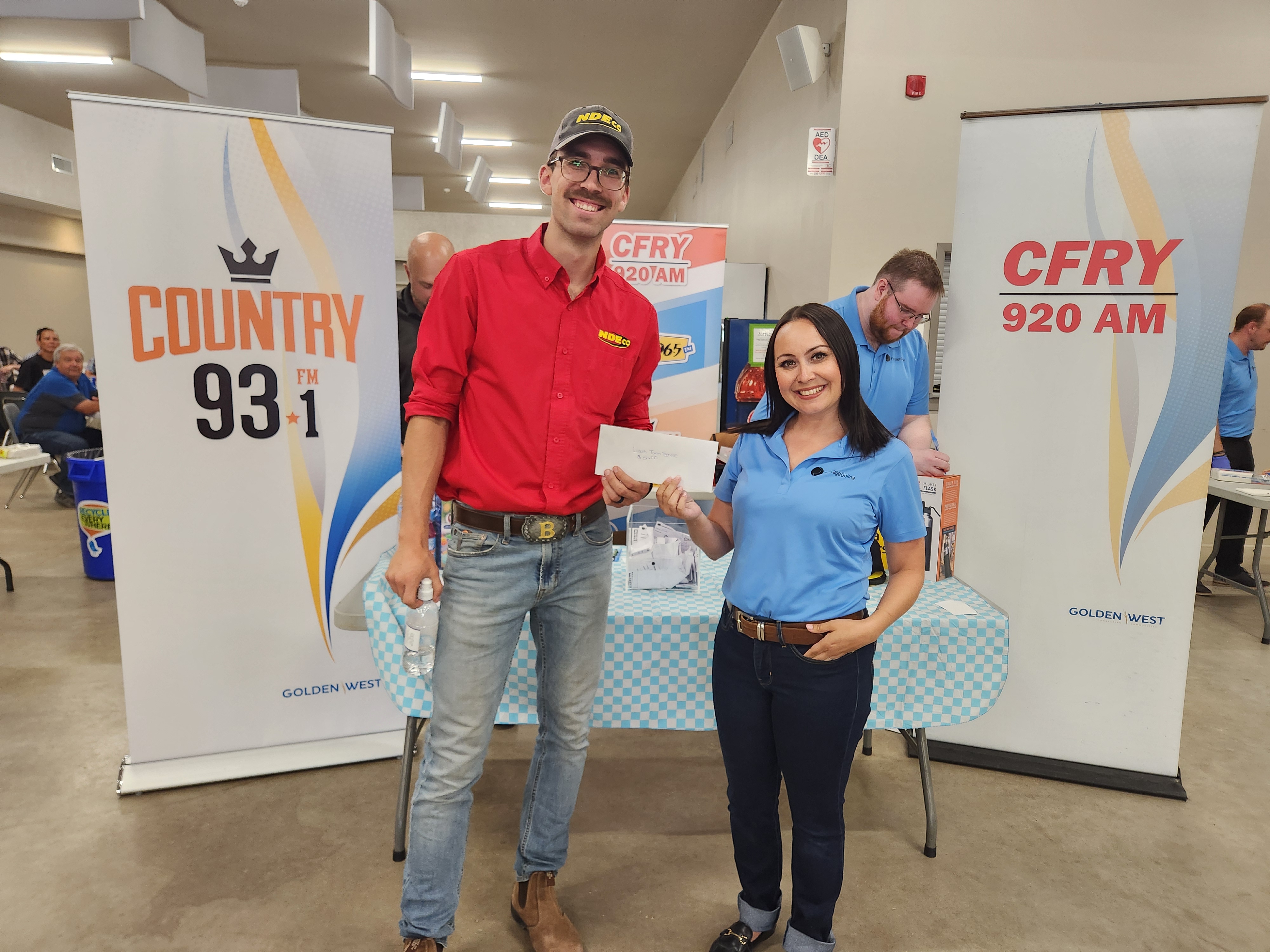 Prizes to all the winners from the CFRY and Country 93 draw.  PortageOnline/ Tristen Sokolosky
