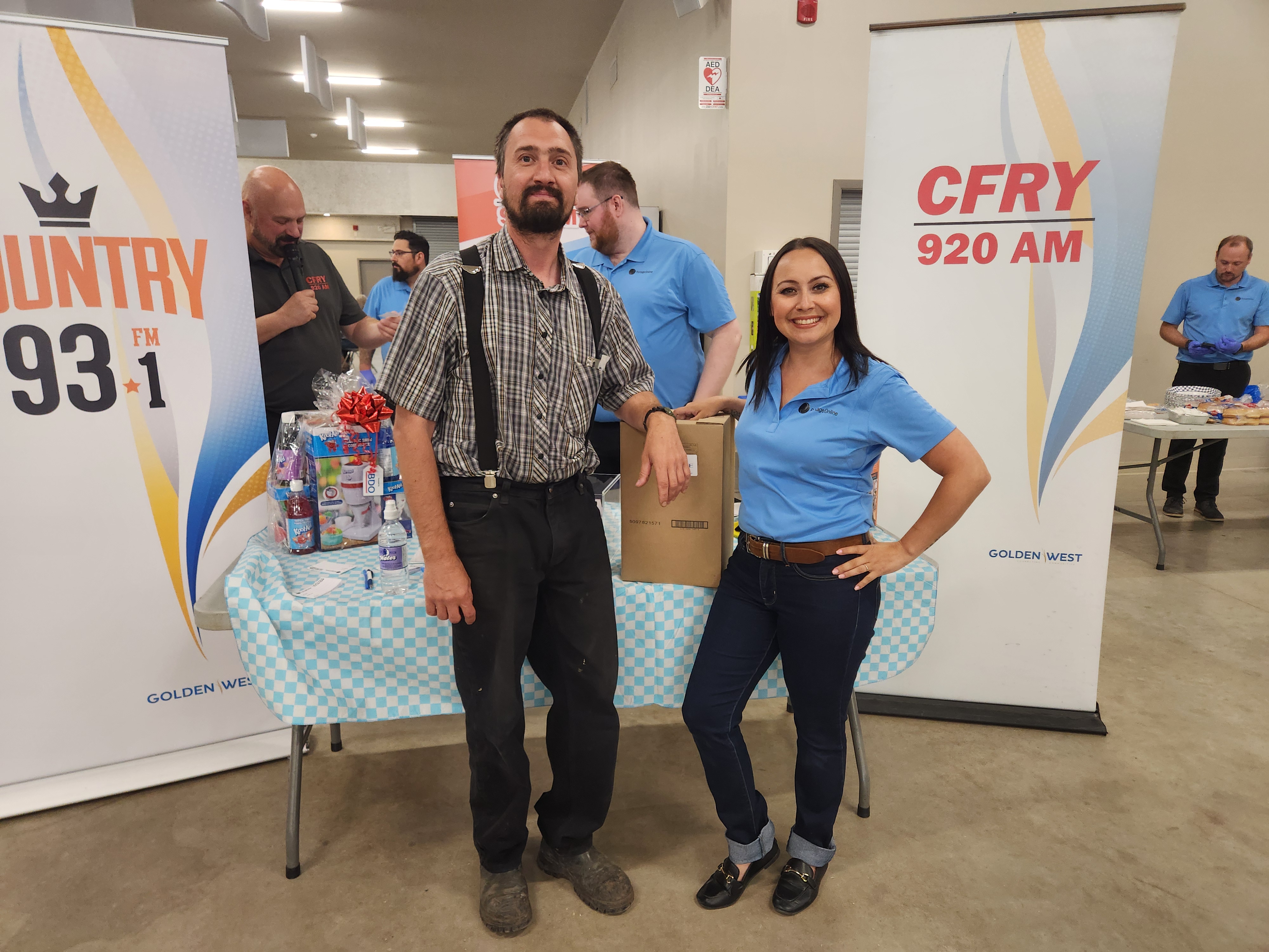 Prizes to all the winners from the CFRY and Country 93 draw.  PortageOnline/ Tristen Sokolosky