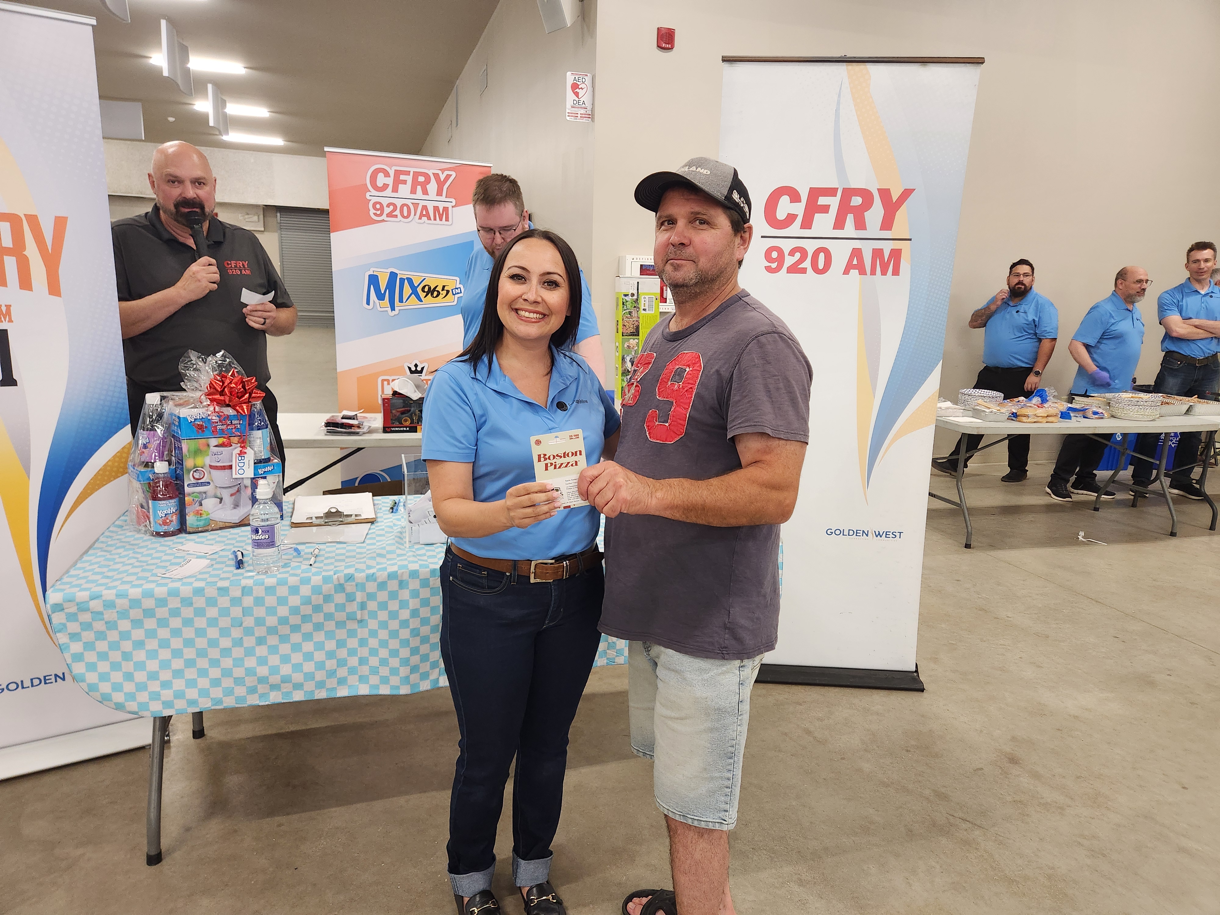 Prizes to all the winners from the CFRY and Country 93 draw.  PortageOnline/ Tristen Sokolosky