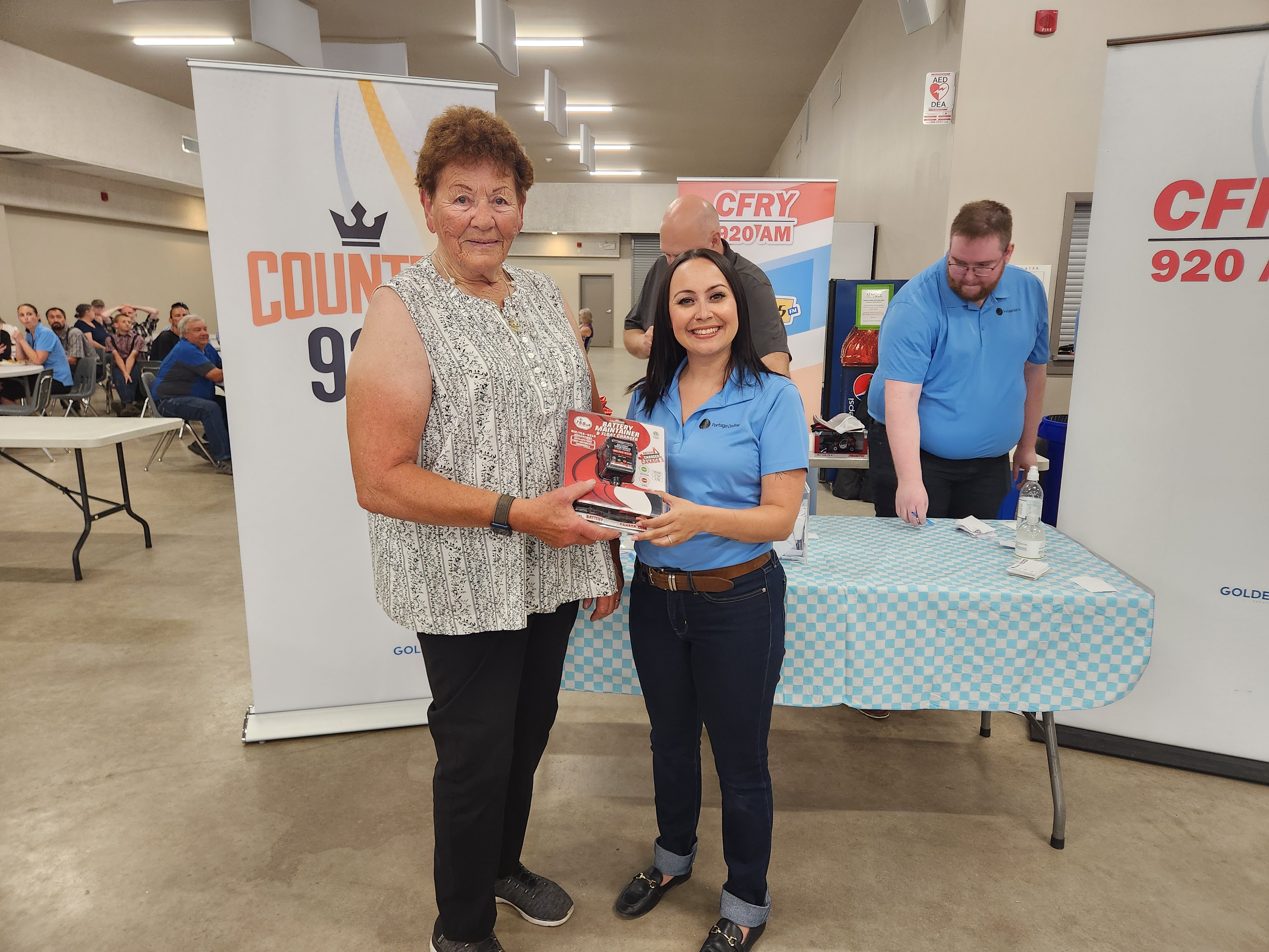 Prizes to all the winners from the CFRY and Country 93 draw.  PortageOnline/ Tristen Sokolosky
