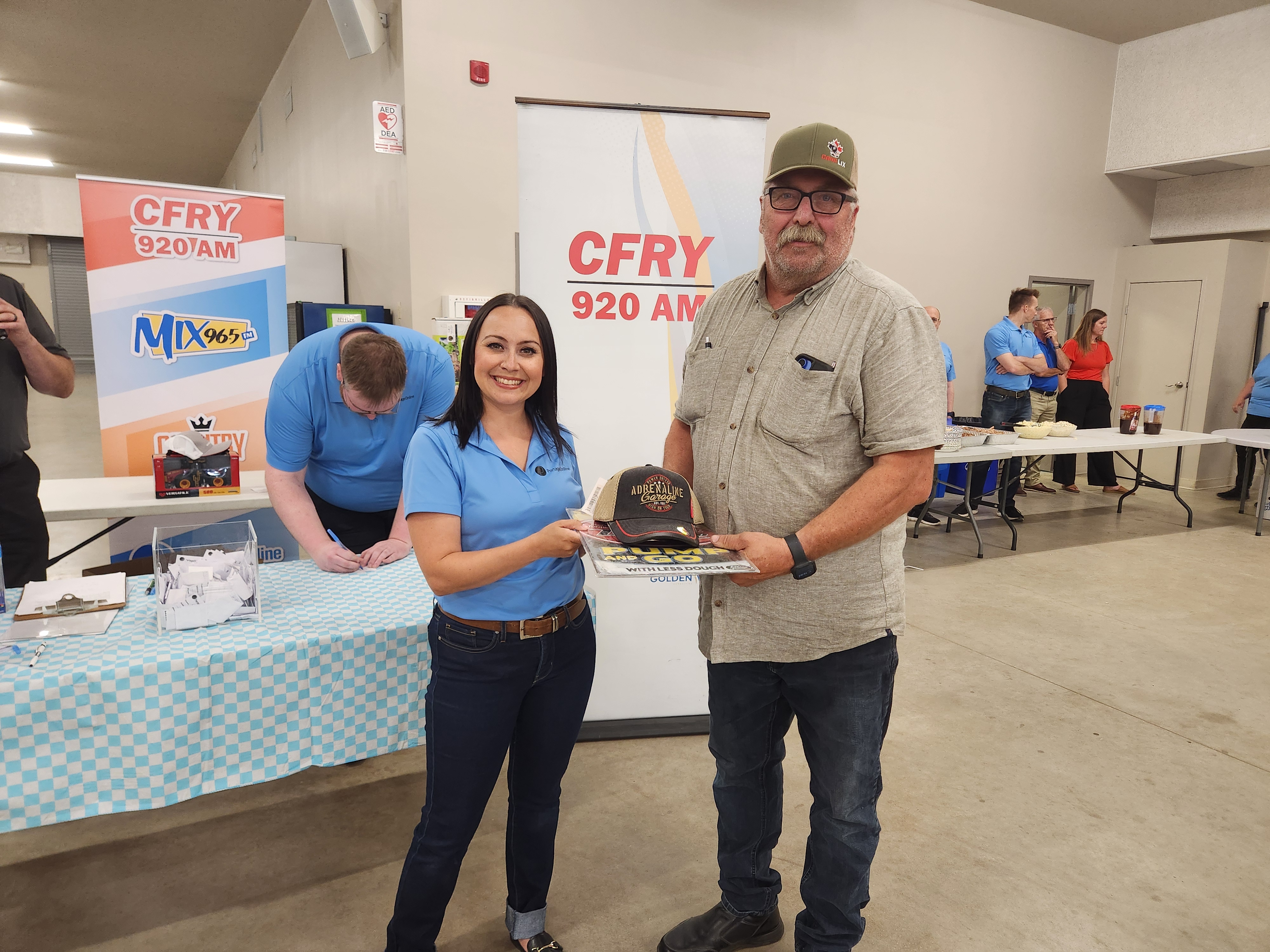 Prizes to all the winners from the CFRY and Country 93 draw.  PortageOnline/ Tristen Sokolosky