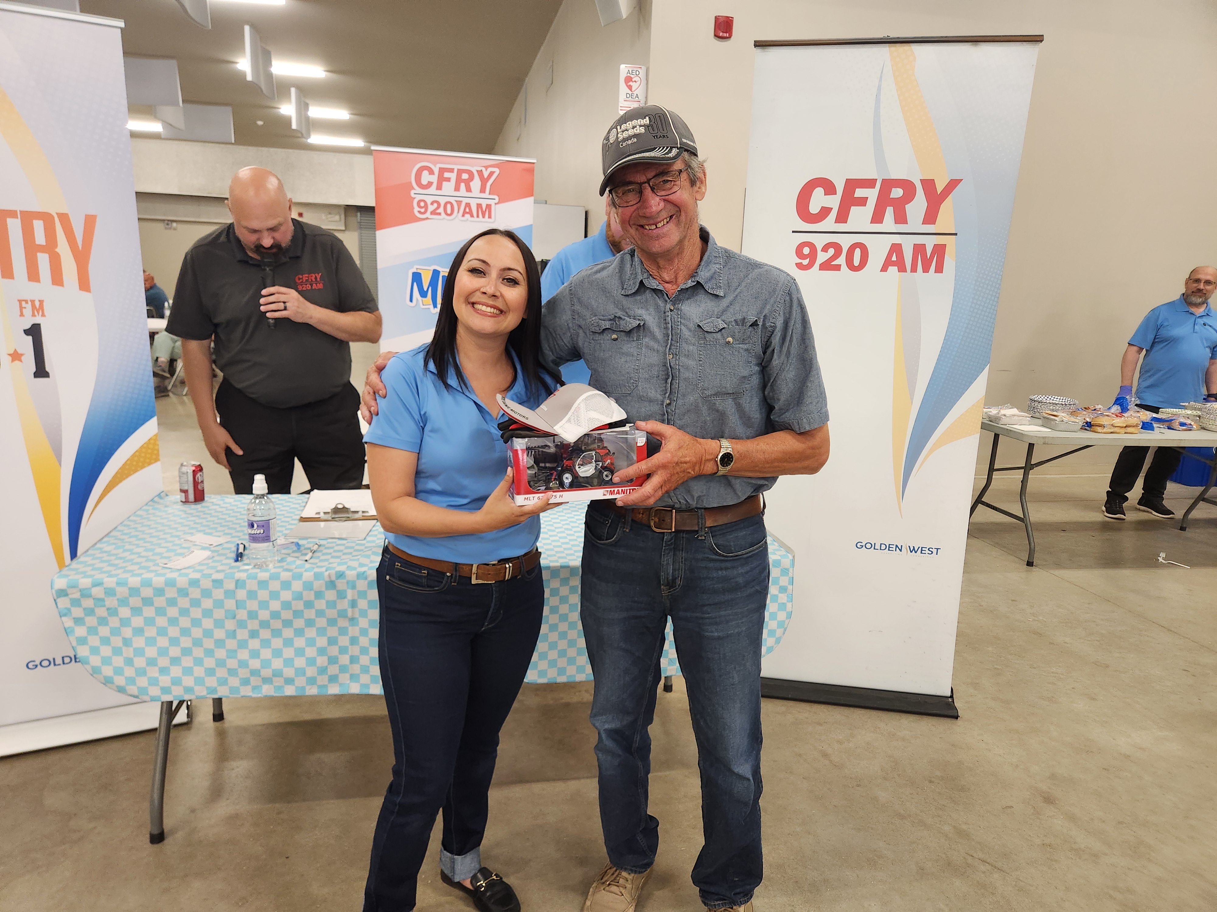 Prizes to all the winners from the CFRY and Country 93 draw.  PortageOnline/ Tristen Sokolosky