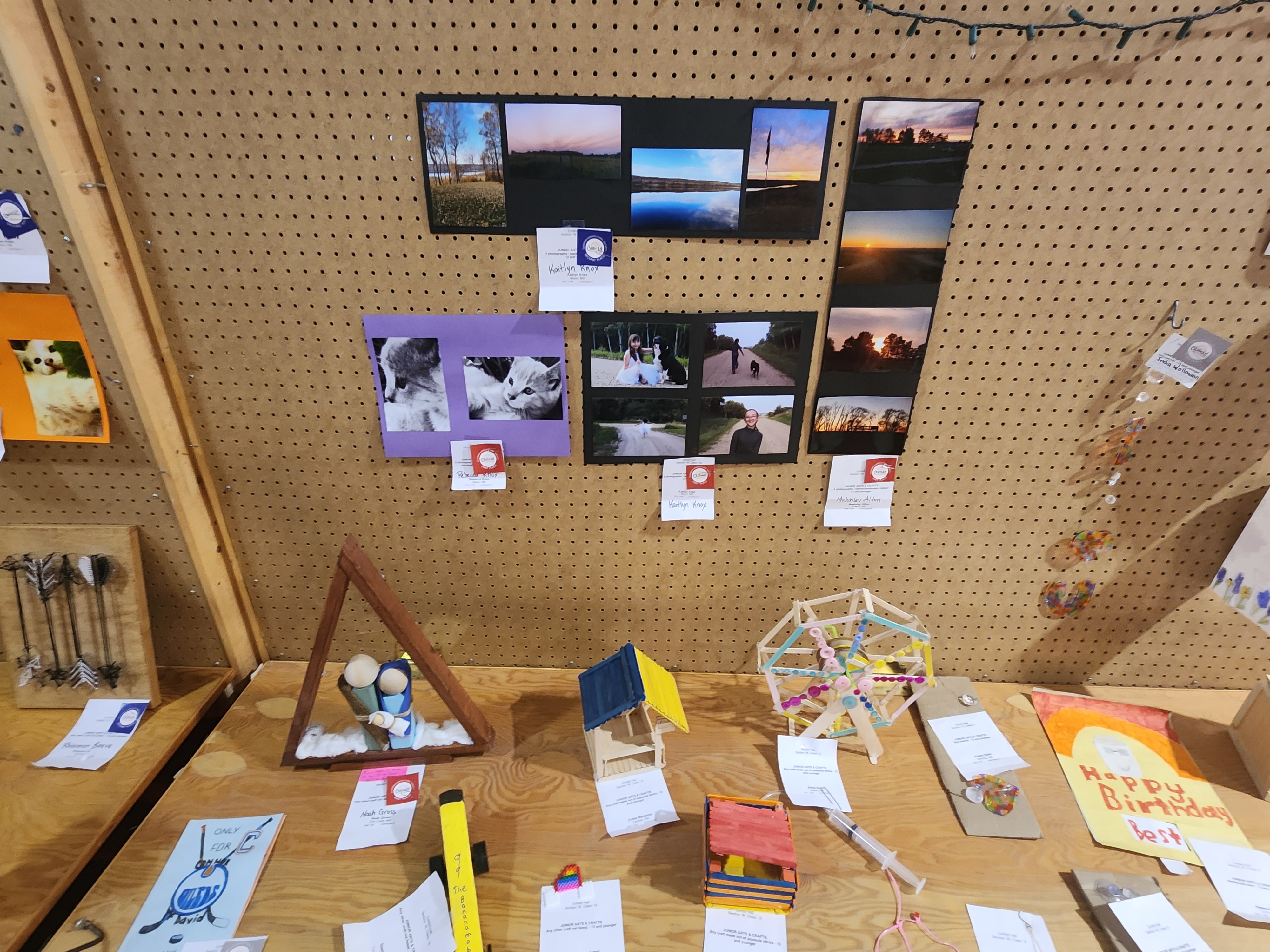 Exhibit Hall at the Carman Fair, showing off creative displays ranging from all different styles of art. PortageOnline/ Tristen Sokolosky