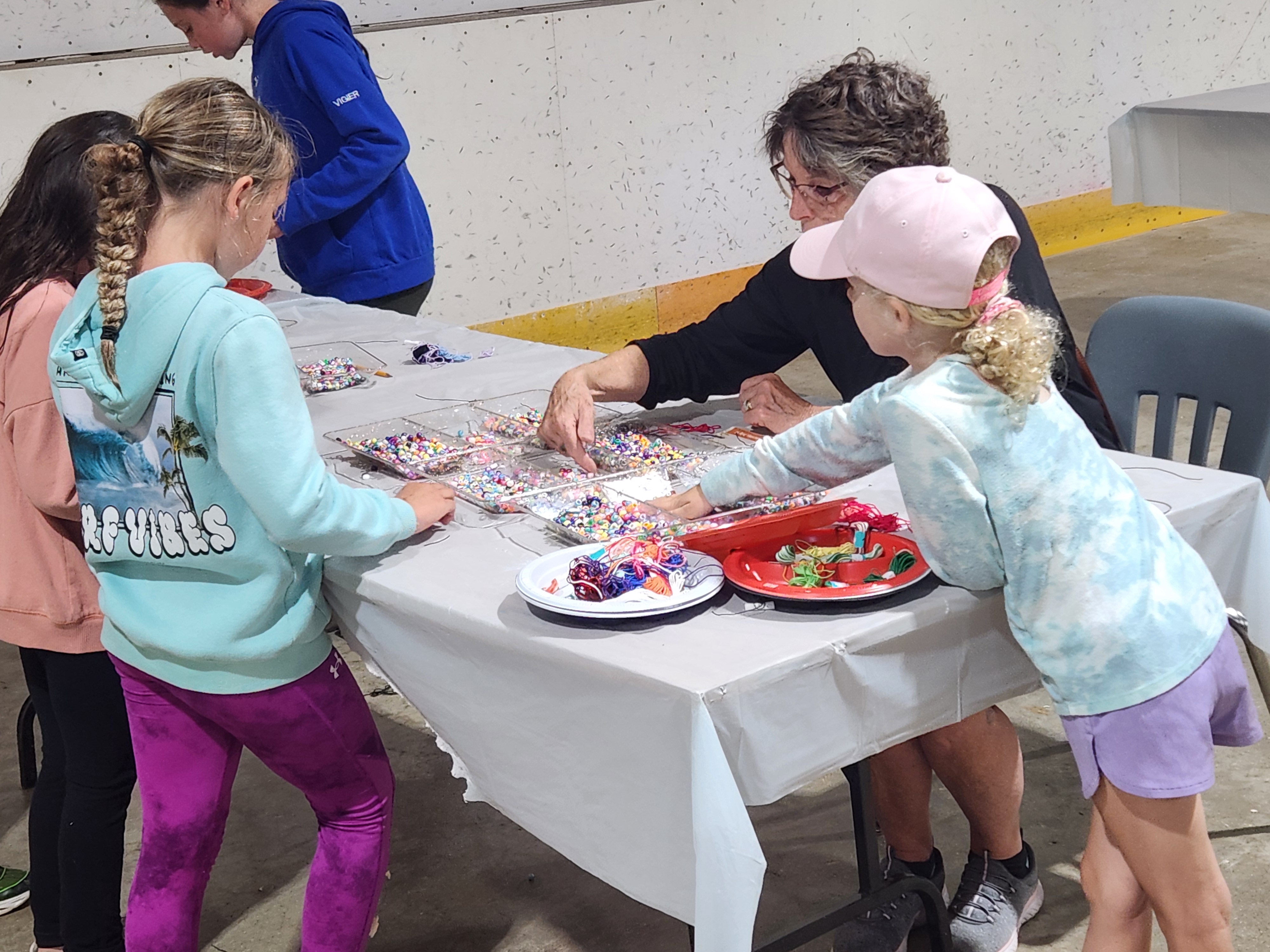 Bracelet making was going on in Arena B beside the petting zoo. PortageOnline/ Tristen Sokolosky