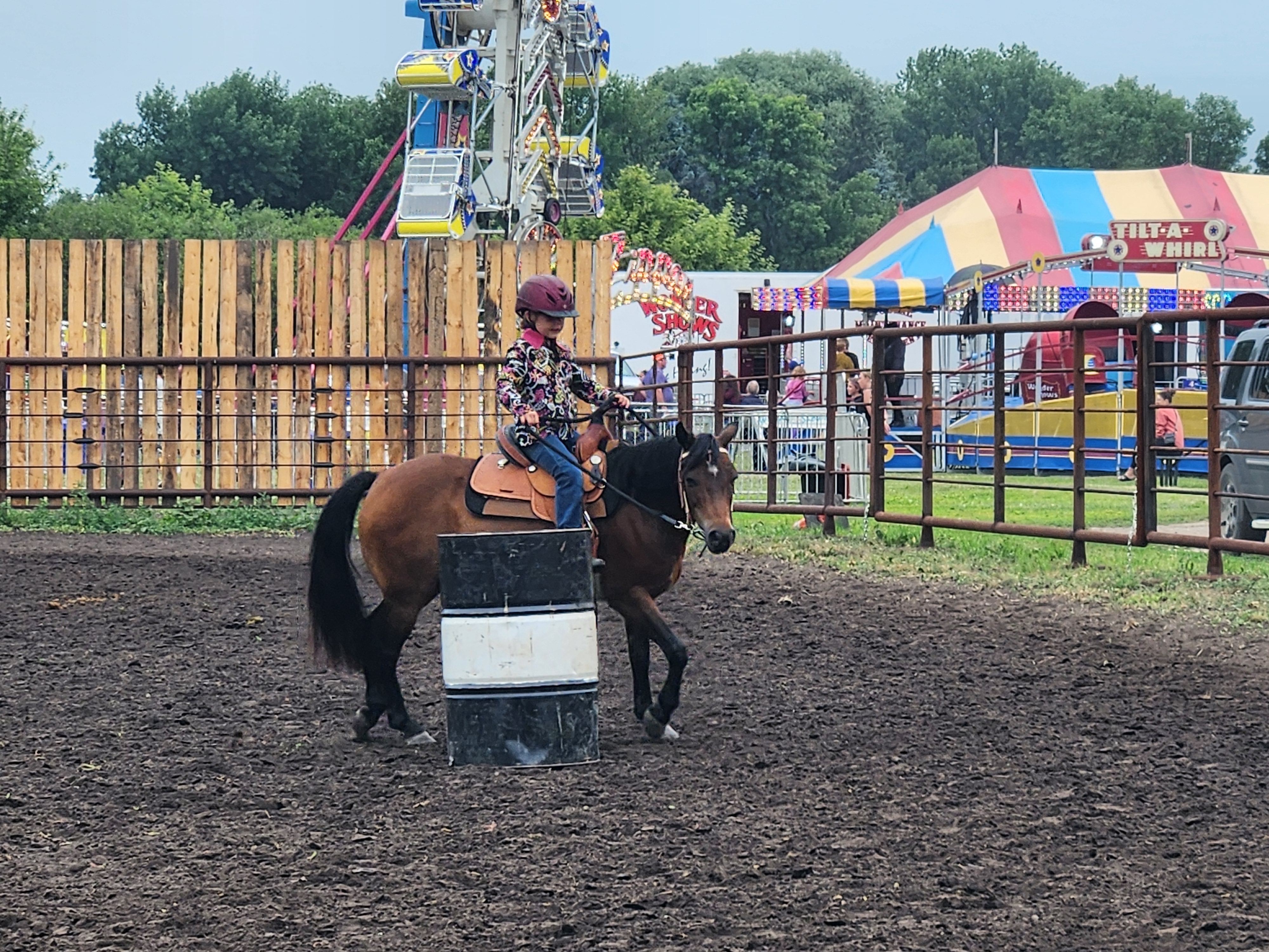 Youth Barrel Racing took place at the Fair. PortageOnline/ Tristen Sokolosky