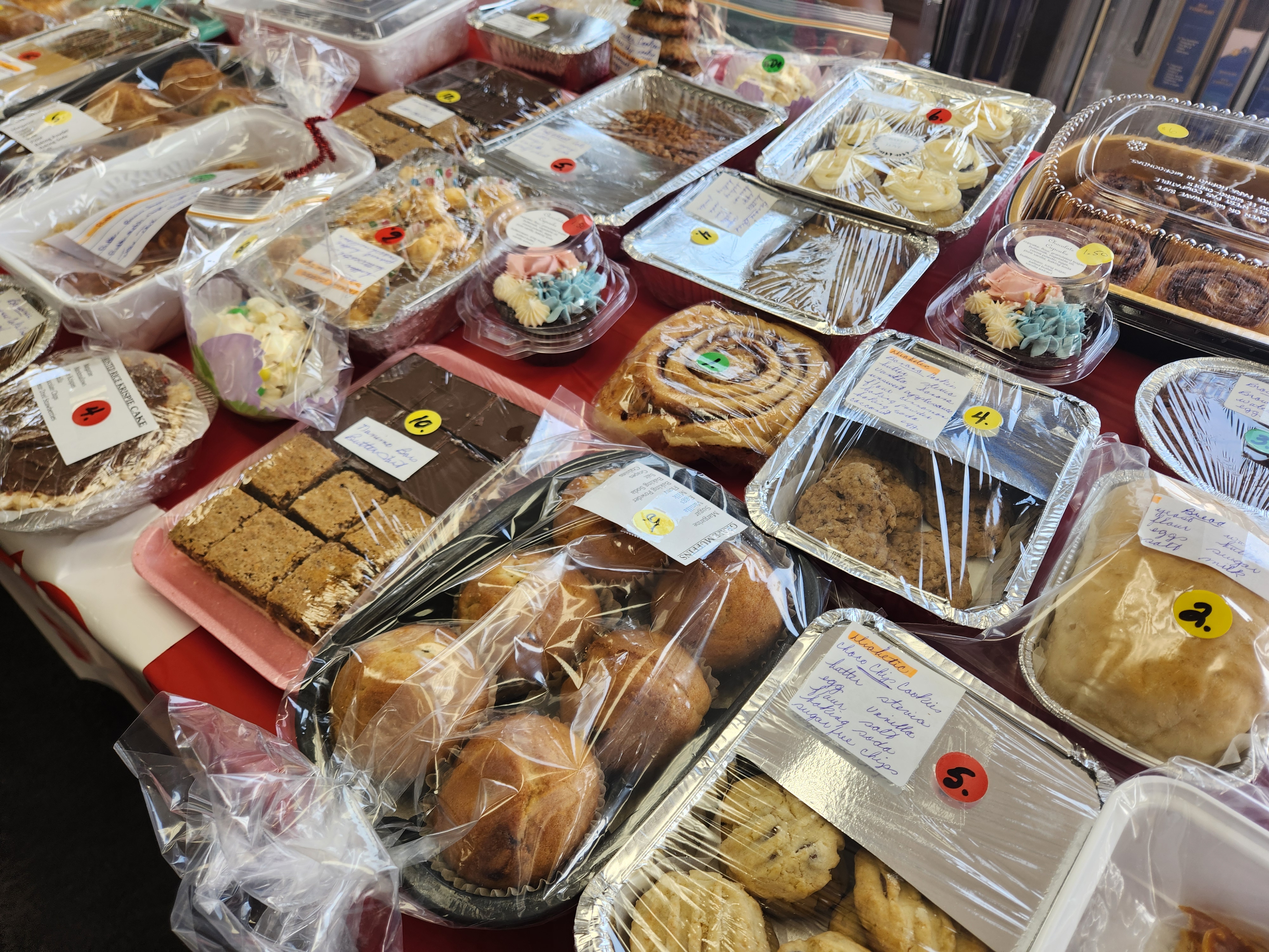 Close up of the baked goods that were for sale.  PortageOnline/ Tristen Sokolosky