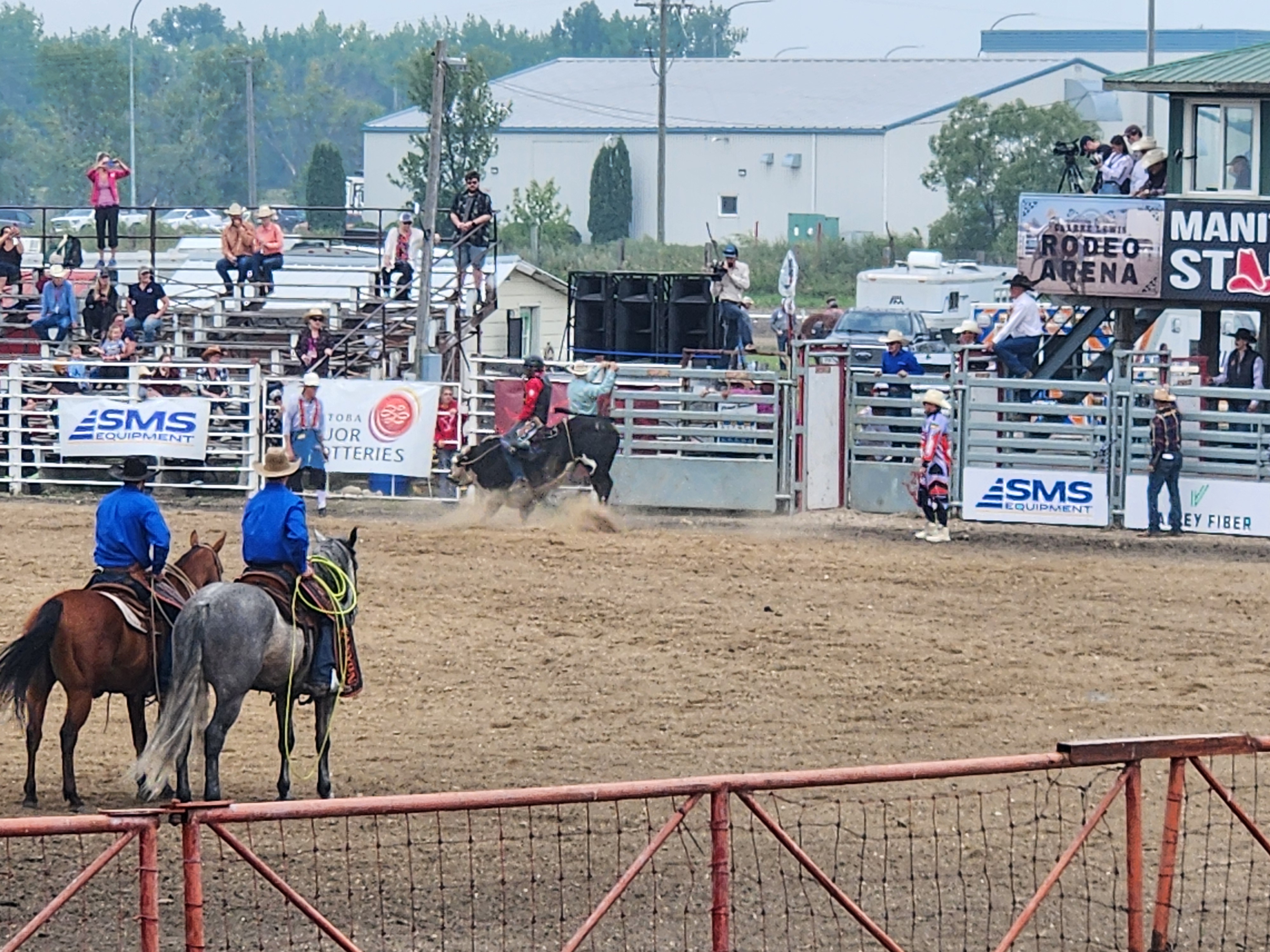 Bull riding make the crowds cheer. PortageOnline/ Tristen Sokolosky