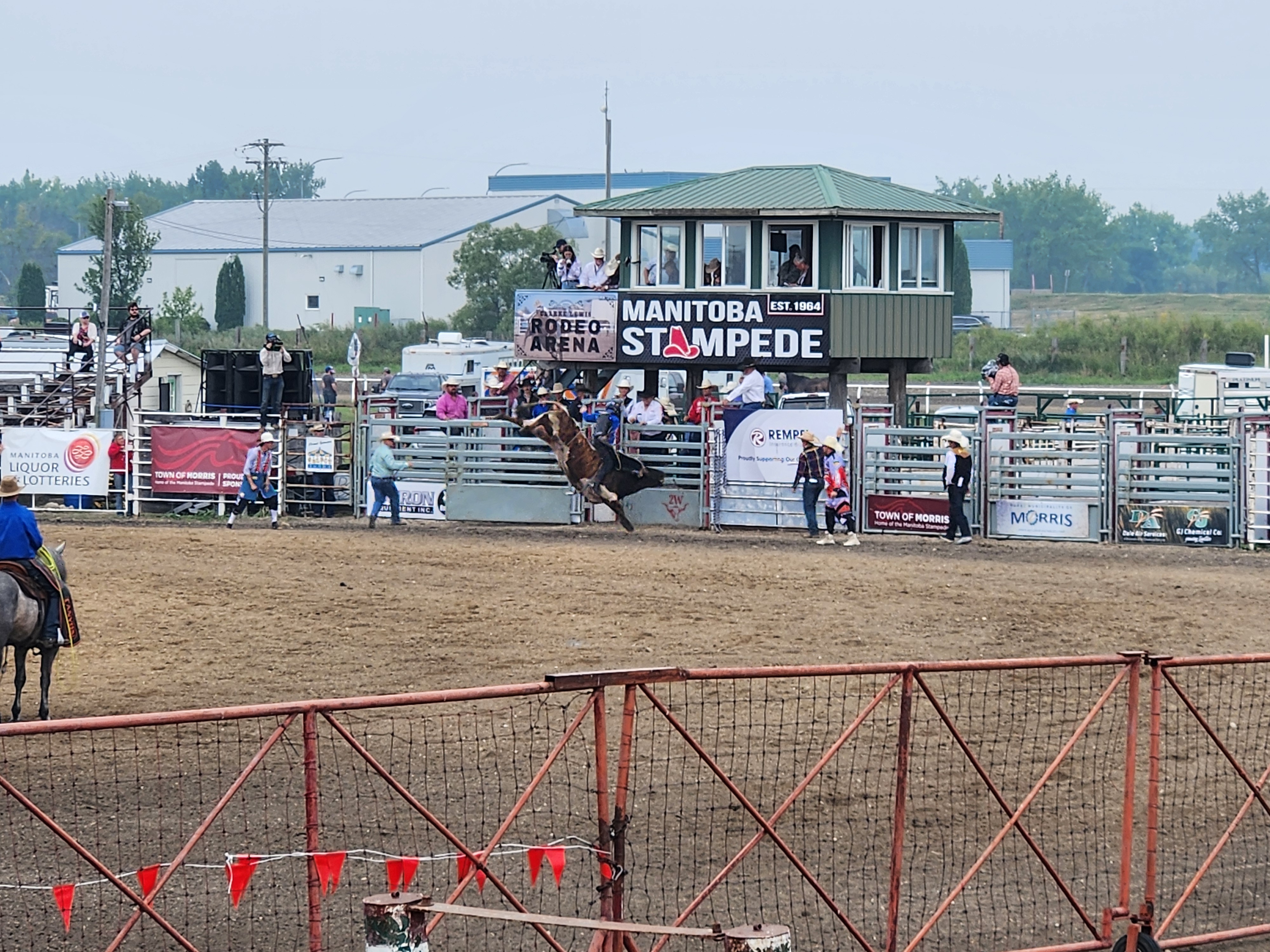 Bull riding make the crowds cheer. PortageOnline/ Tristen Sokolosky