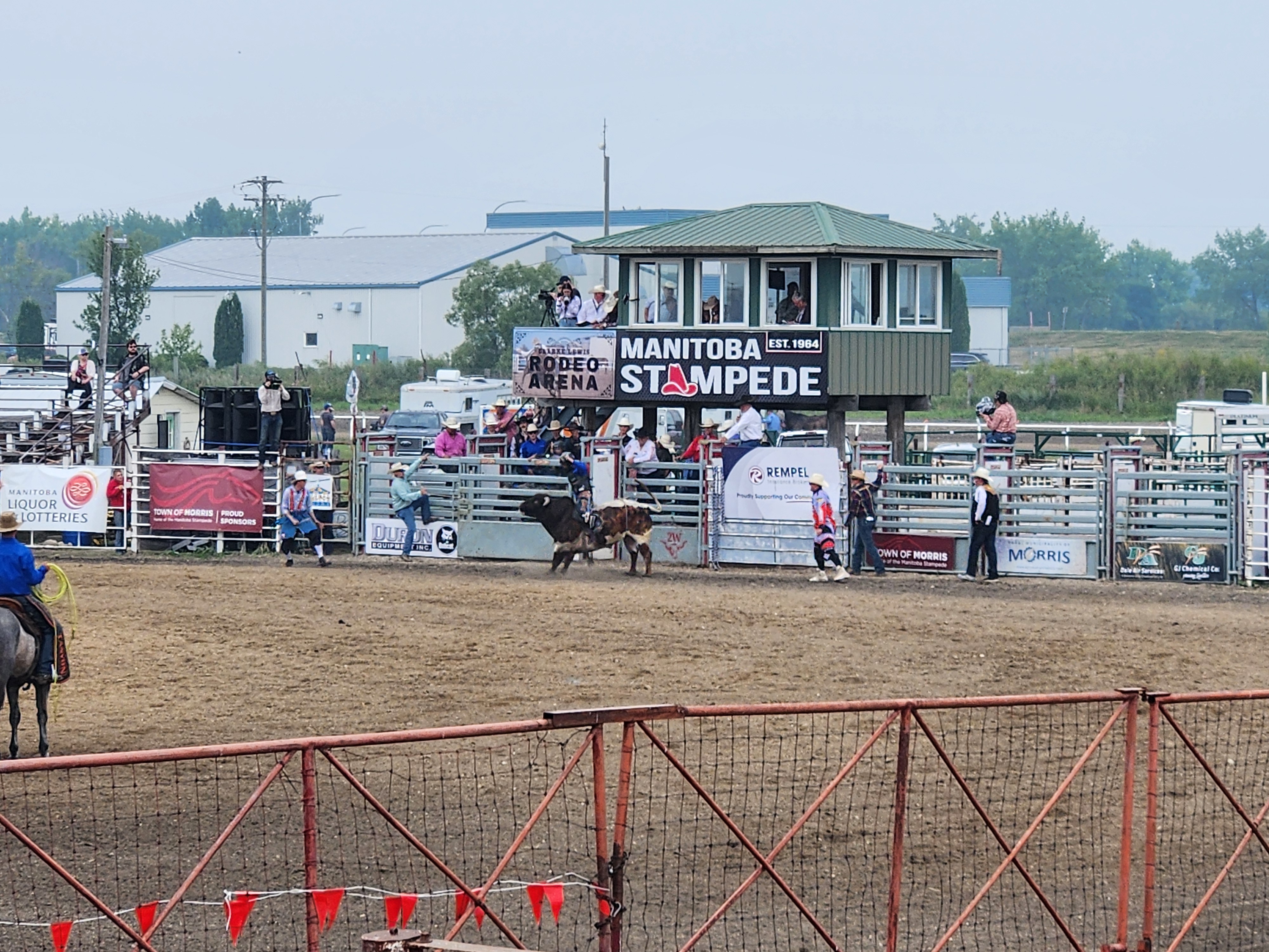 Bull riding make the crowds cheer. PortageOnline/ Tristen Sokolosky