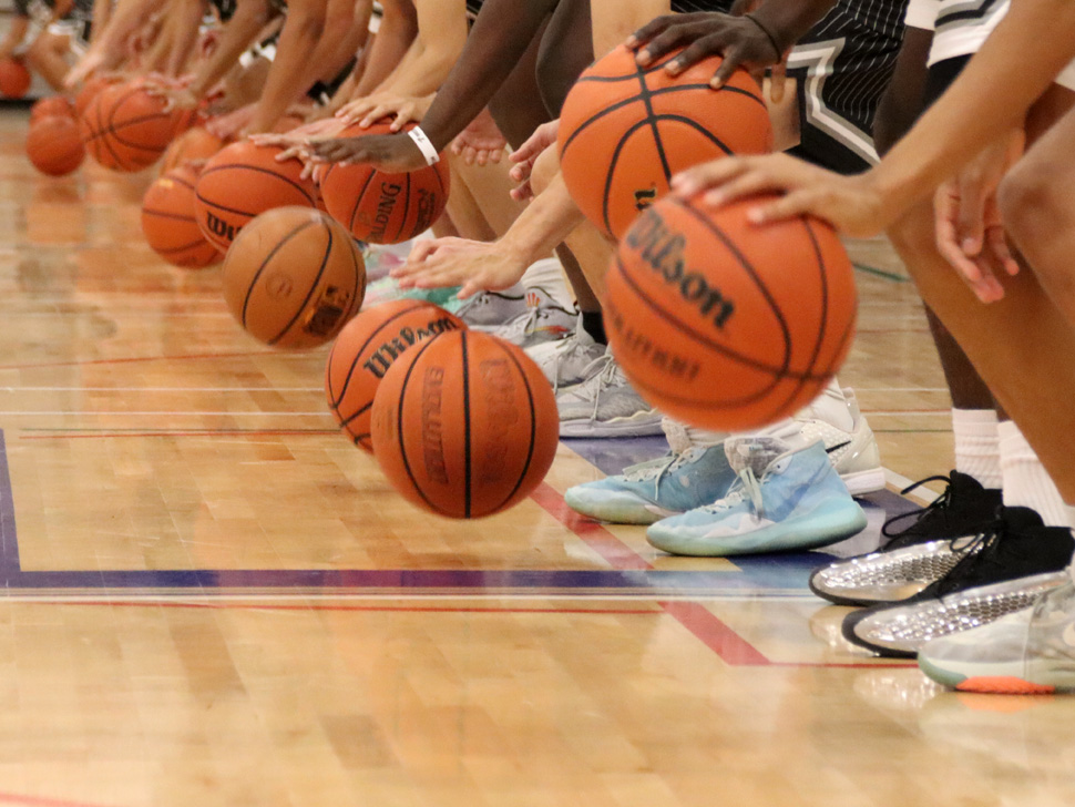 Basketball dribble line 