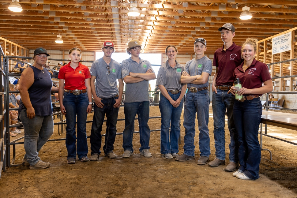 The top eight competitors in the Regional Judging Competition, who will move on to provincials in August. 