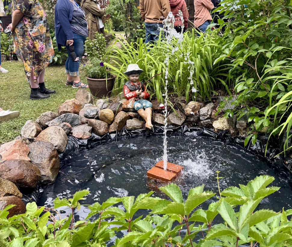 Fountain pond in a garden. PortageOnline/ Tristen Sokolosky