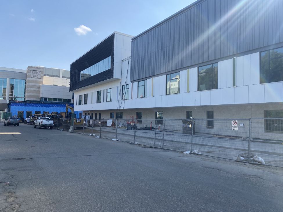 the outside of a huge building