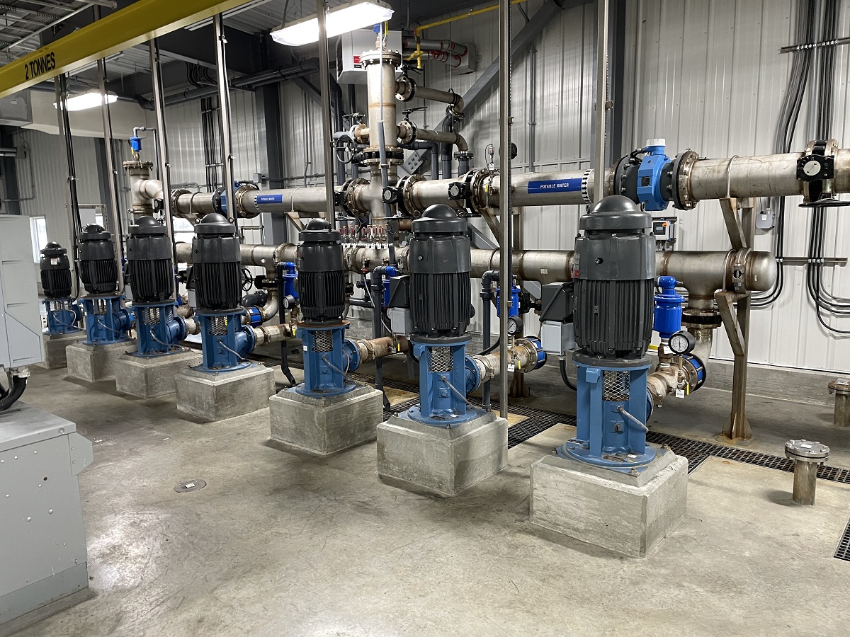 Distribution pumps and head works in Letellier