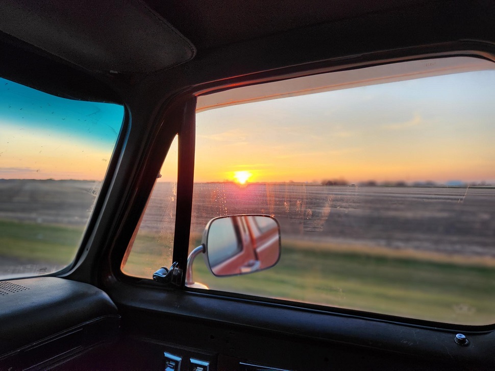 hot setting sun