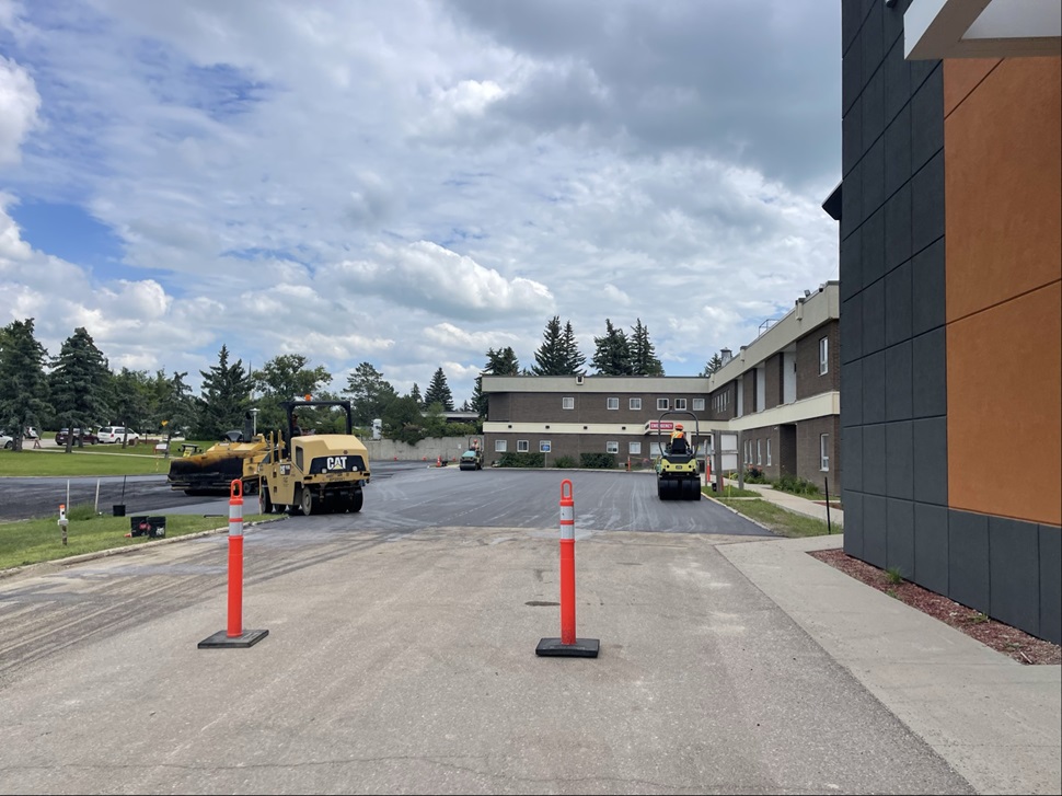 Parking lot paving
